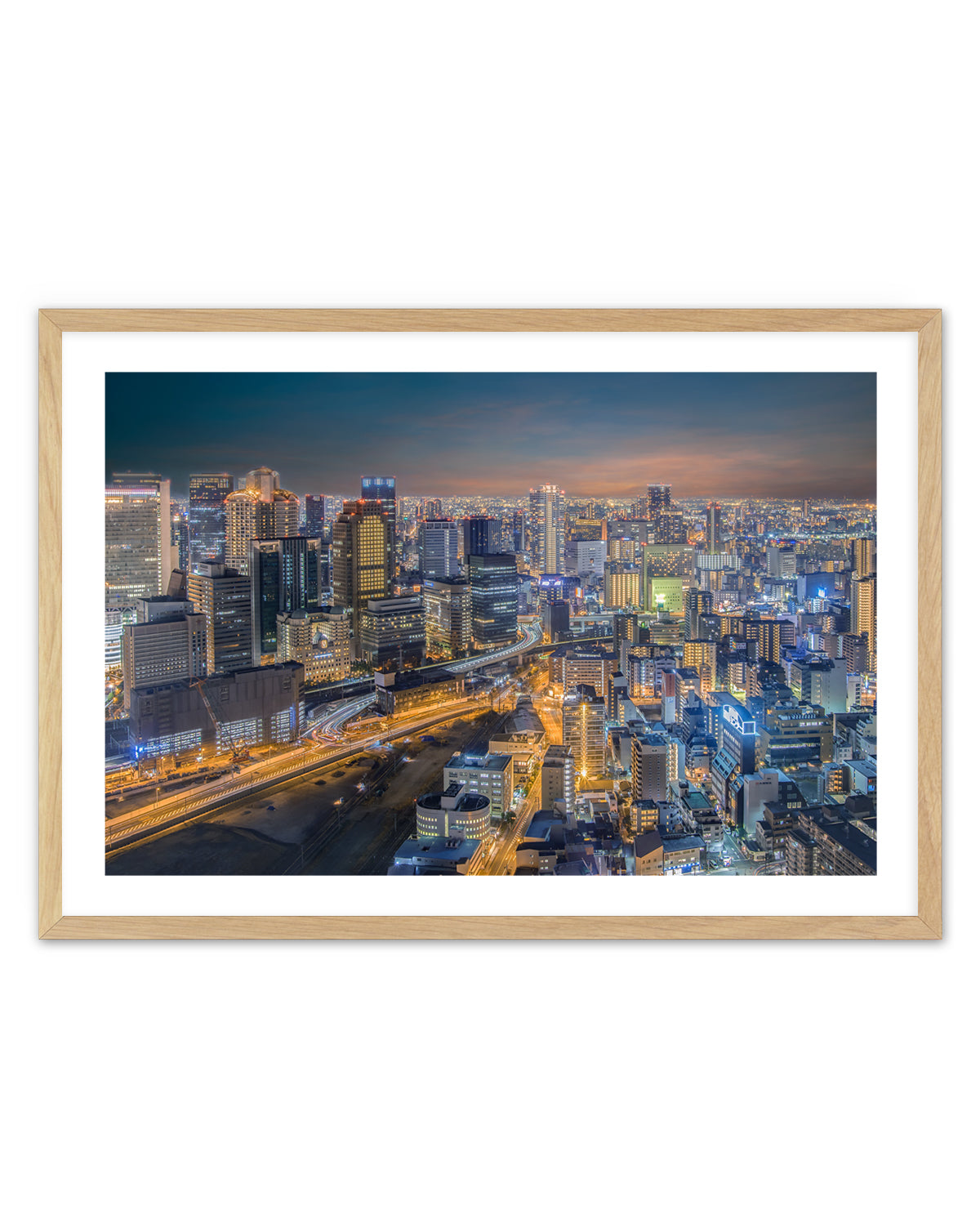 Vibrant Evening Cityscape by royhoo | Art Print