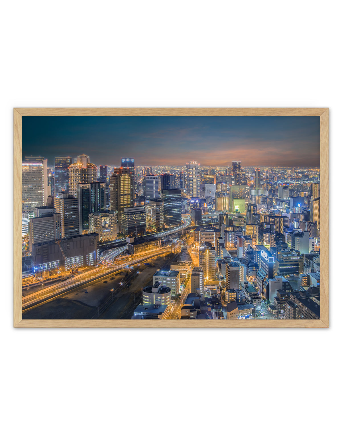 Vibrant Evening Cityscape by royhoo | Art Print
