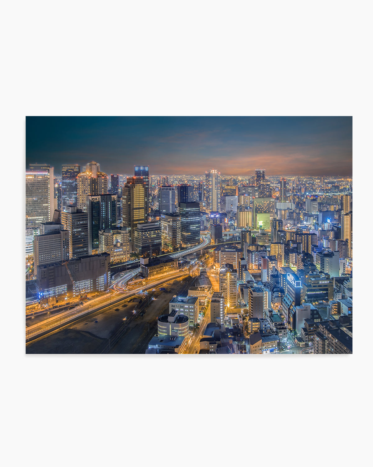 Vibrant Evening Cityscape by royhoo | Art Print