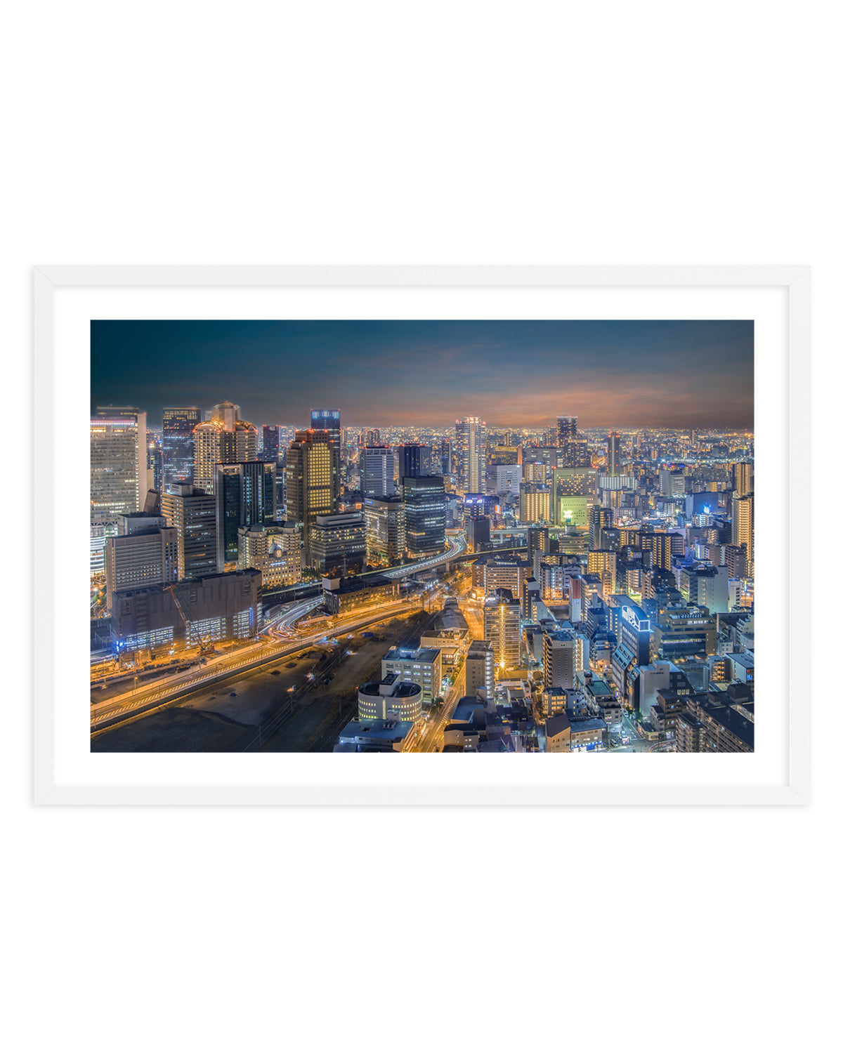 Vibrant Evening Cityscape by royhoo | Art Print