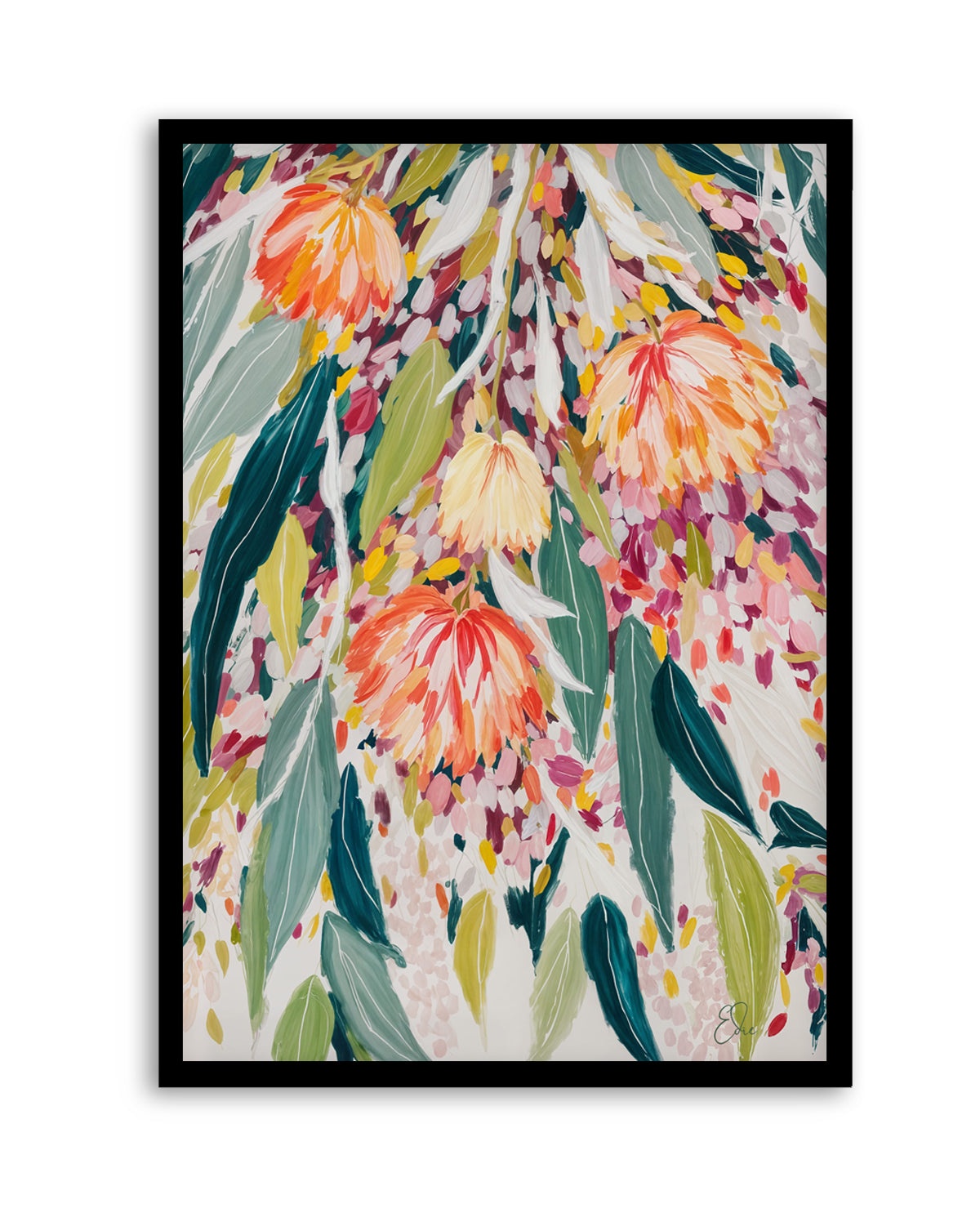 Vibrant Floral Cascade by Edie | Art Print