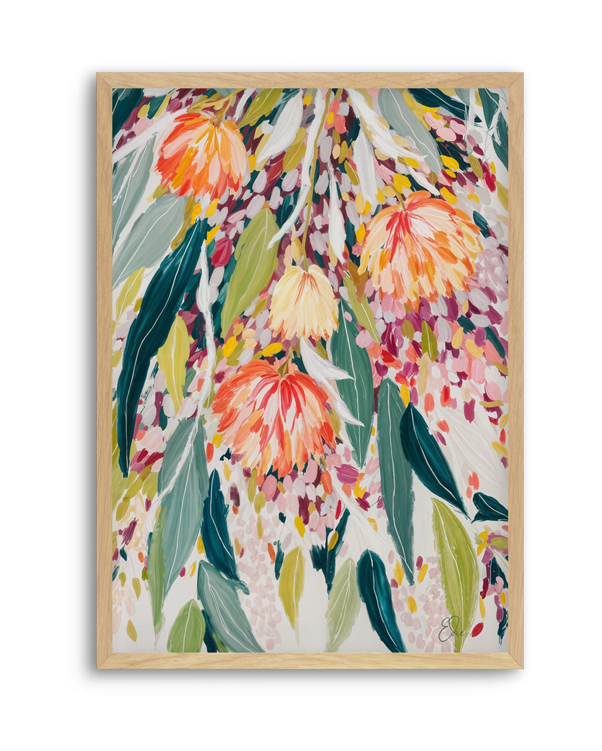 Vibrant Floral Cascade by Edie | Art Print
