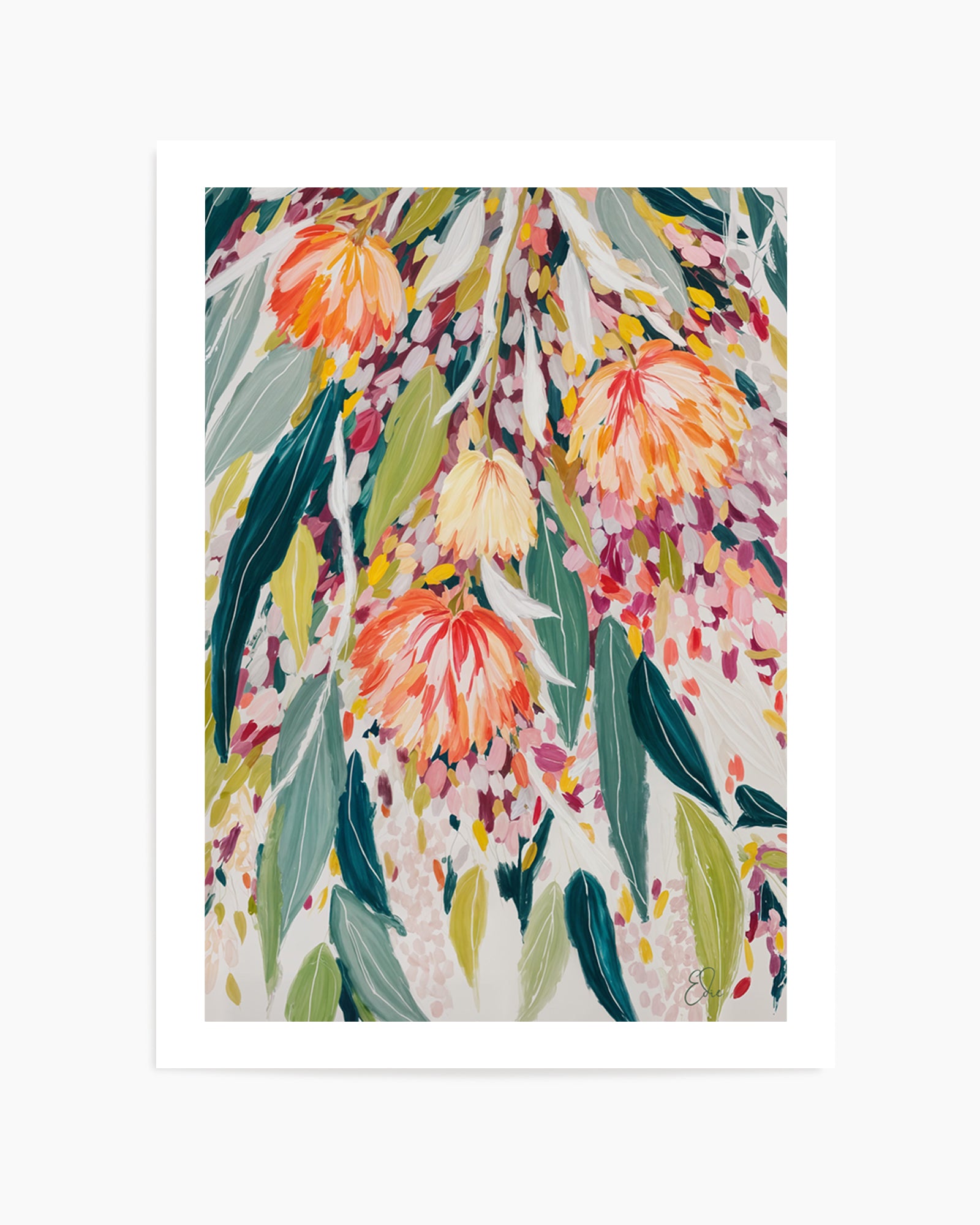 Vibrant Floral Cascade by Edie | Art Print
