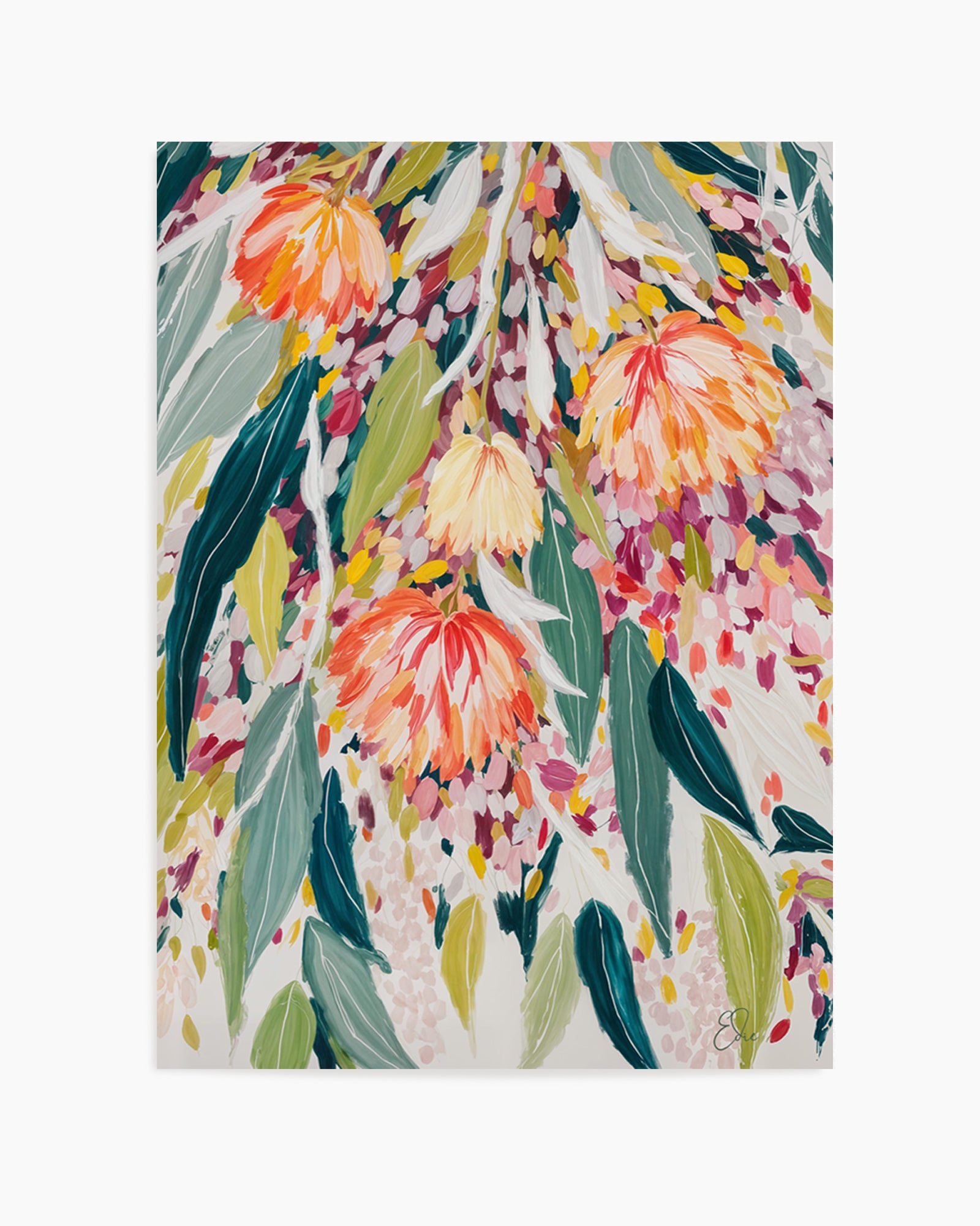 Vibrant Floral Cascade by Edie | Art Print