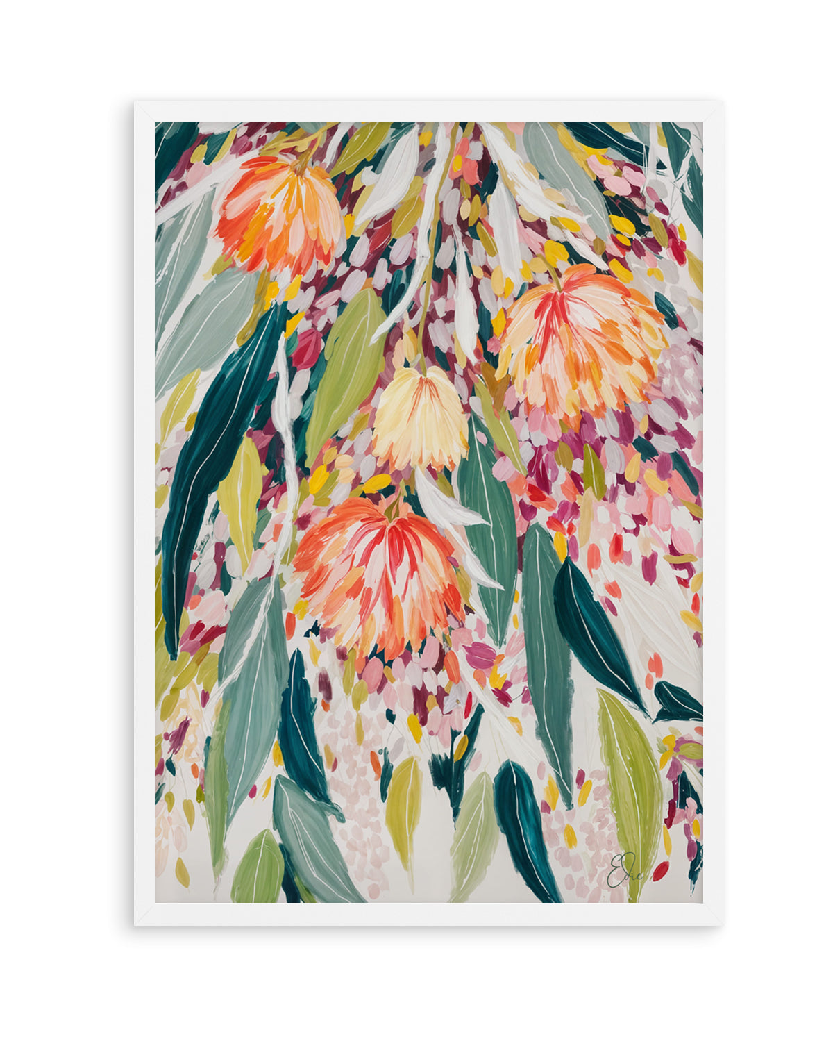 Vibrant Floral Cascade by Edie | Art Print