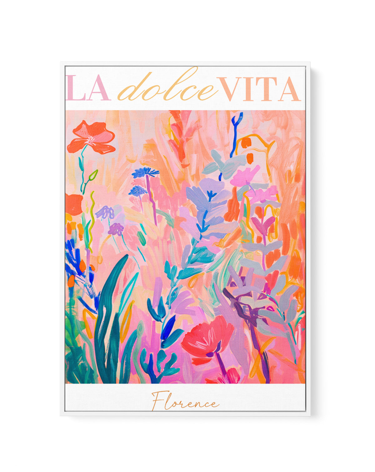 Vibrant Floral Garden by Mathieu Jeuf | Framed Canvas Art Print