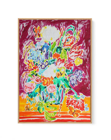 Vibrant Floral Still Life by Tamara Jare | Framed Canvas Wall Art