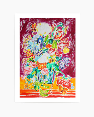 Vibrant Floral Still Life by Tamara Jare | Art Print