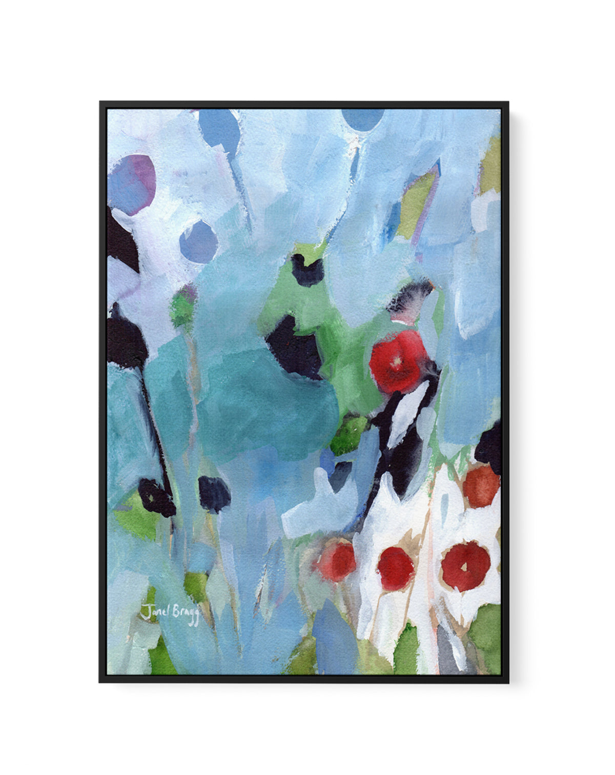 Vibrant Garden Abstract by Janel Bragg | Framed Canvas Art Print