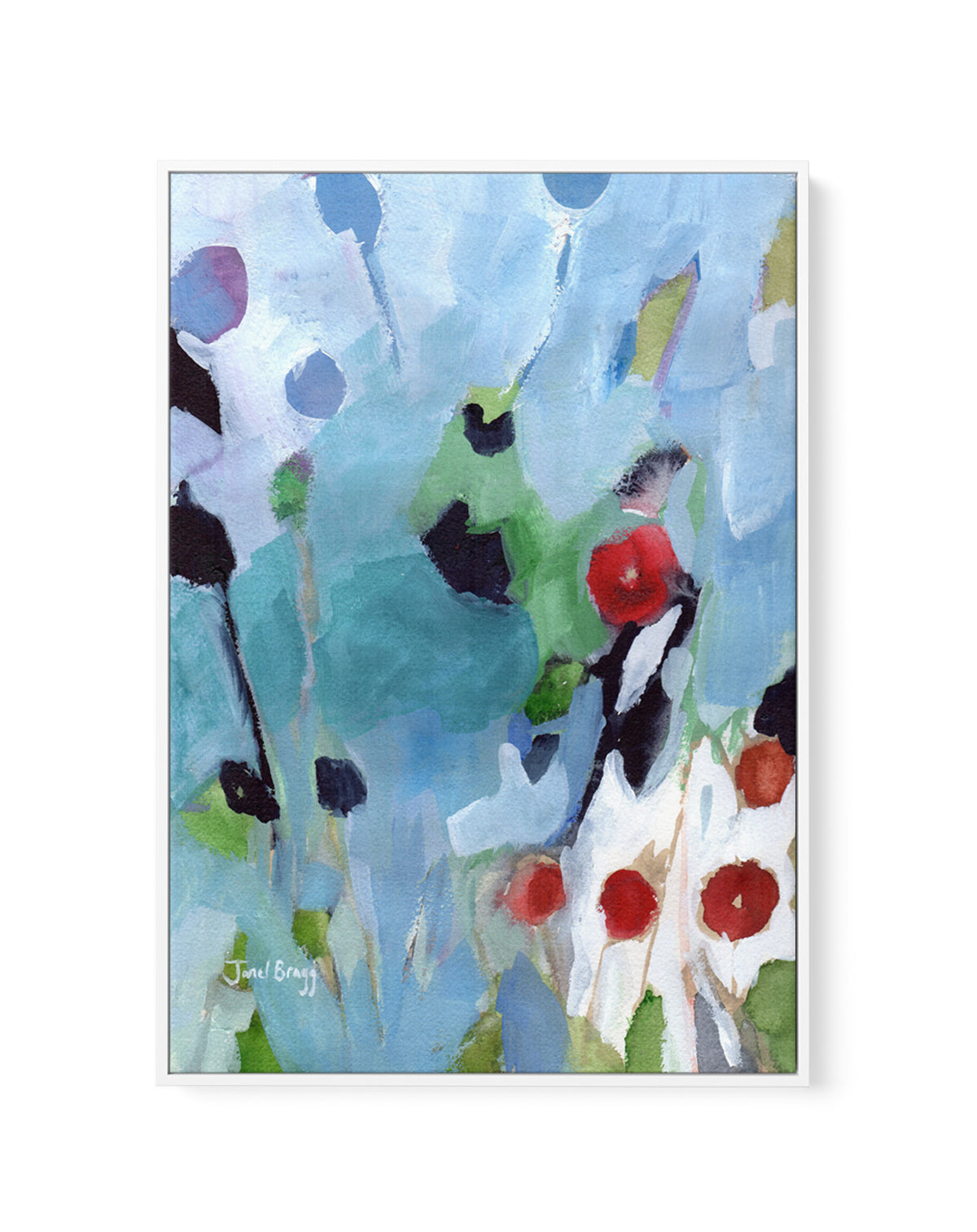 Vibrant Garden Abstract by Janel Bragg | Framed Canvas Art Print