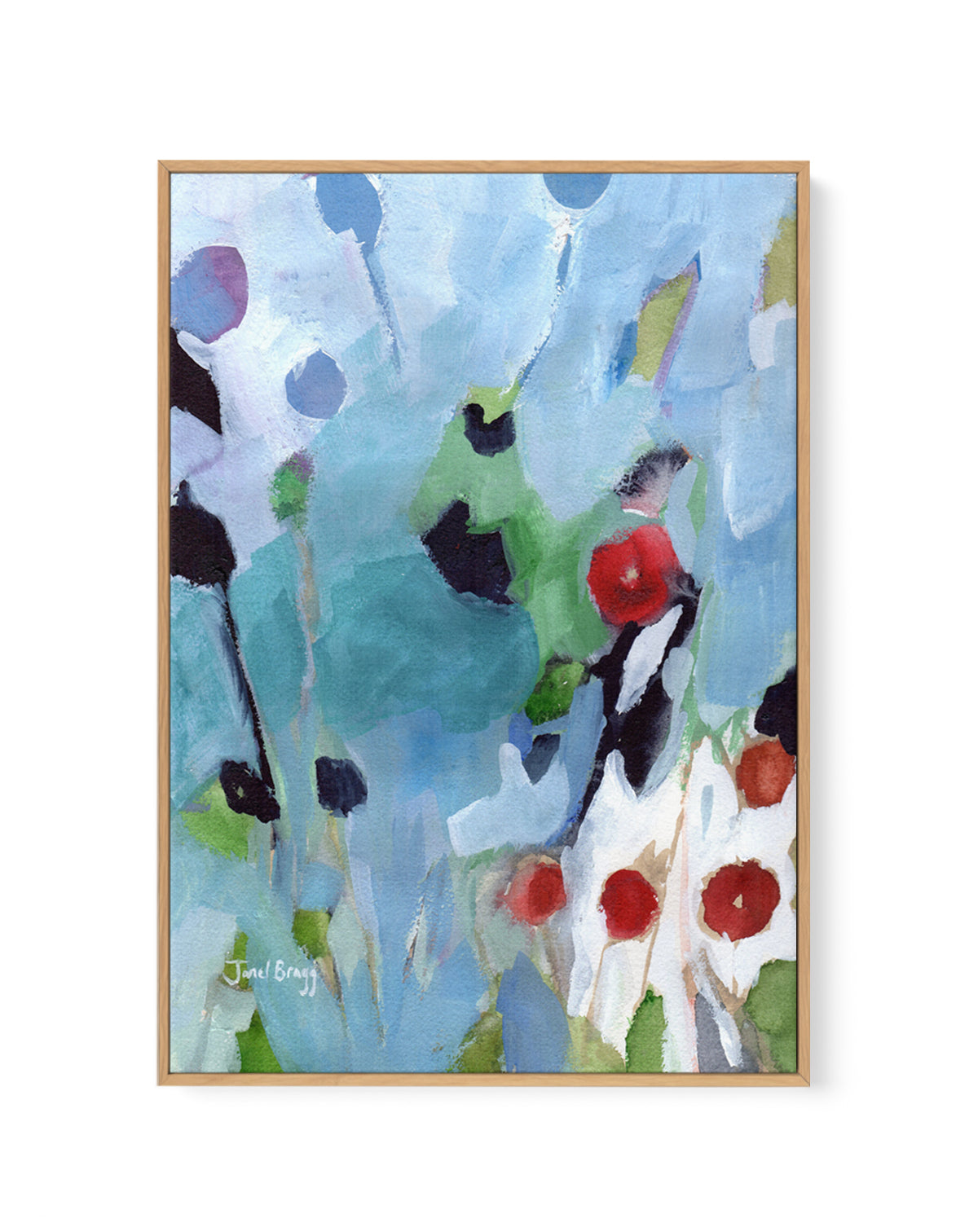Vibrant Garden Abstract by Janel Bragg | Framed Canvas Art Print