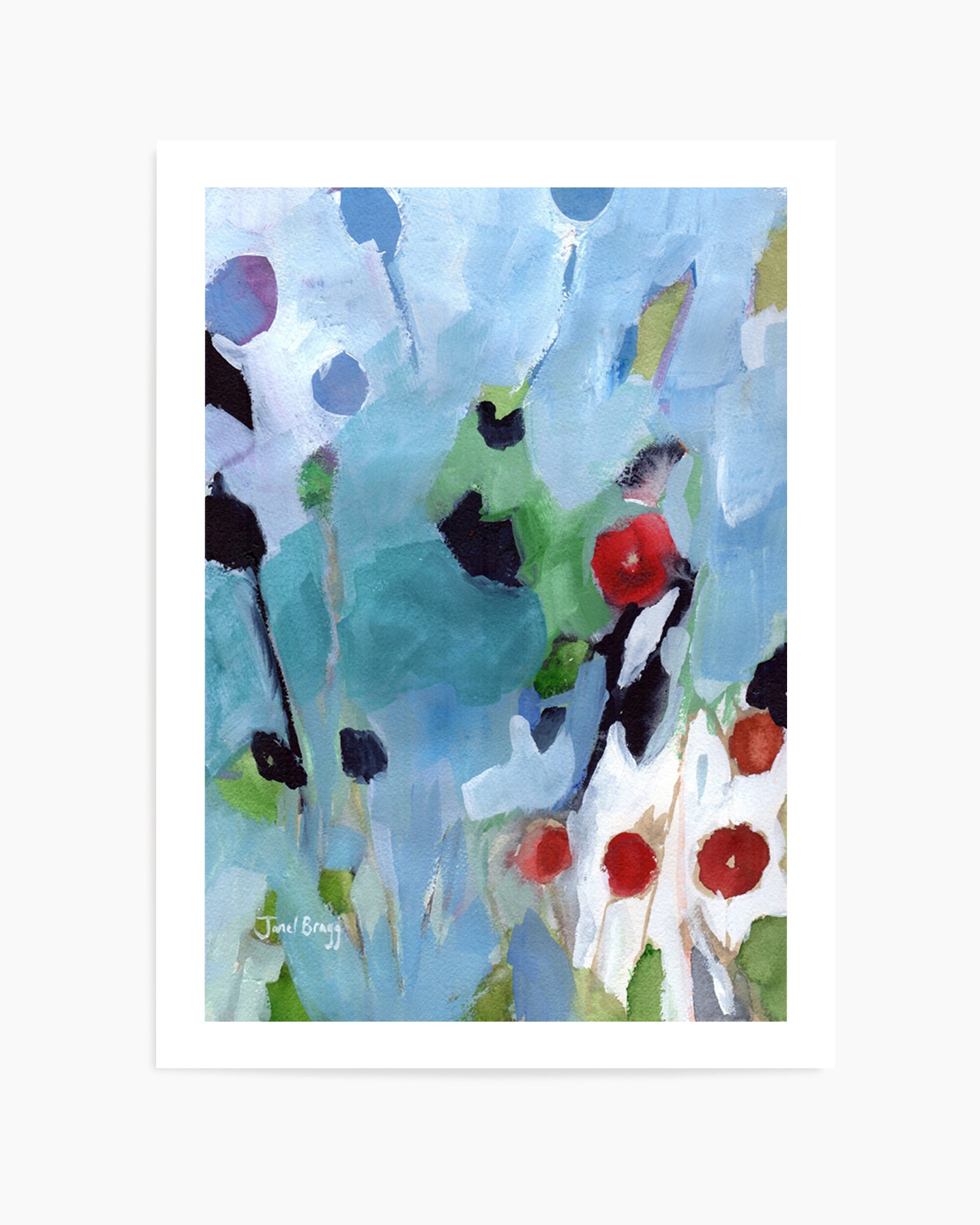 Vibrant Garden Abstract by Janel Bragg | Art Print