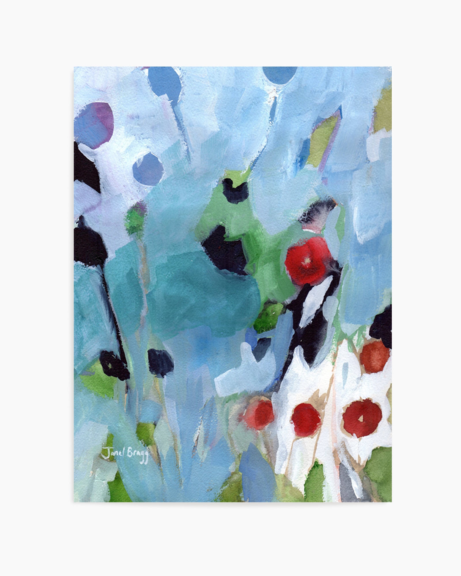 Vibrant Garden Abstract by Janel Bragg | Art Print