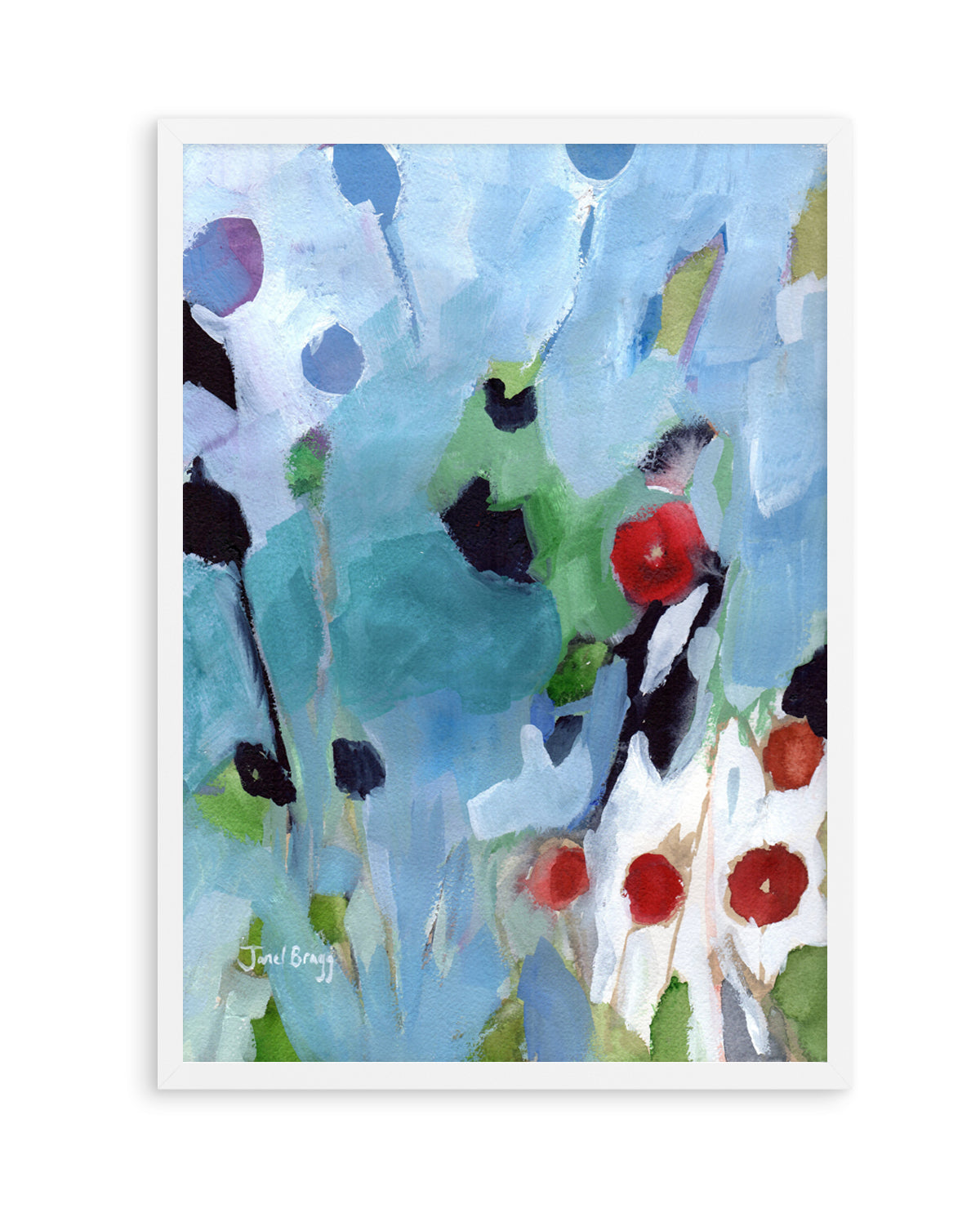 Vibrant Garden Abstract by Janel Bragg | Art Print
