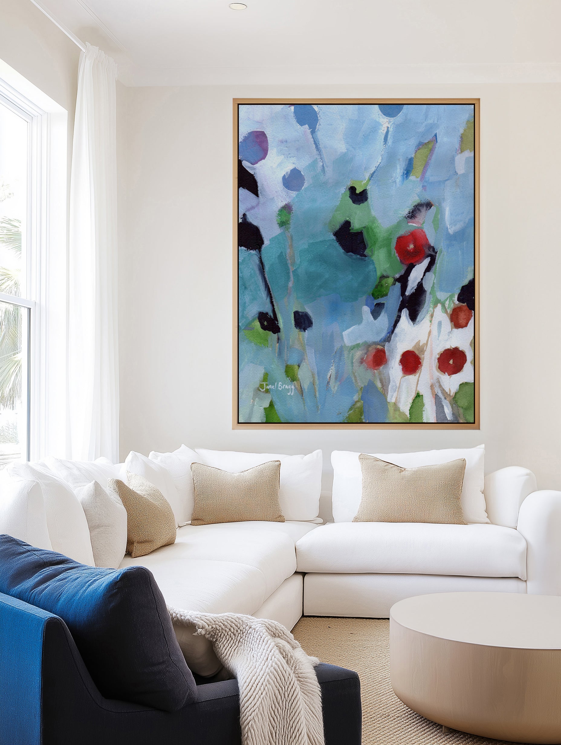 Vibrant Garden Abstract by Janel Bragg | Framed Canvas Art Print