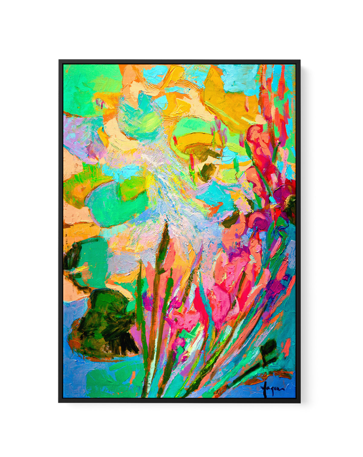 Vibrant Garden Bliss by Dorothy Fagan | Framed Canvas Art Print