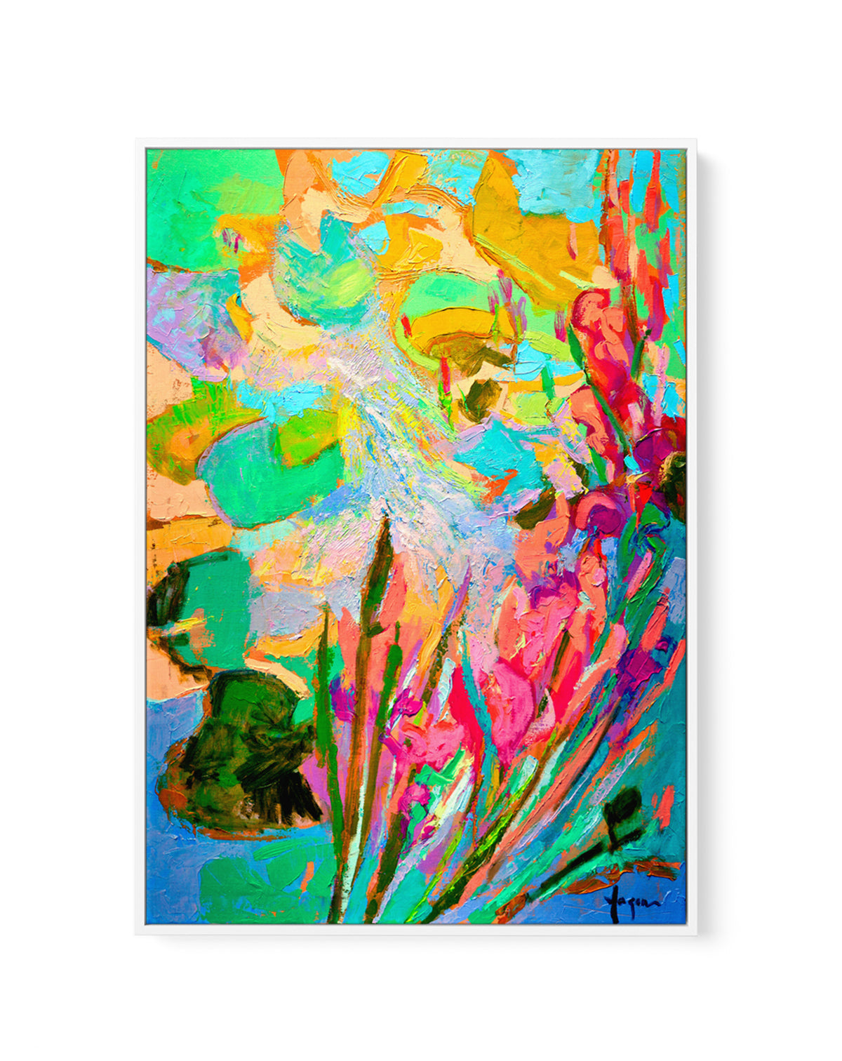 Vibrant Garden Bliss by Dorothy Fagan | Framed Canvas Art Print