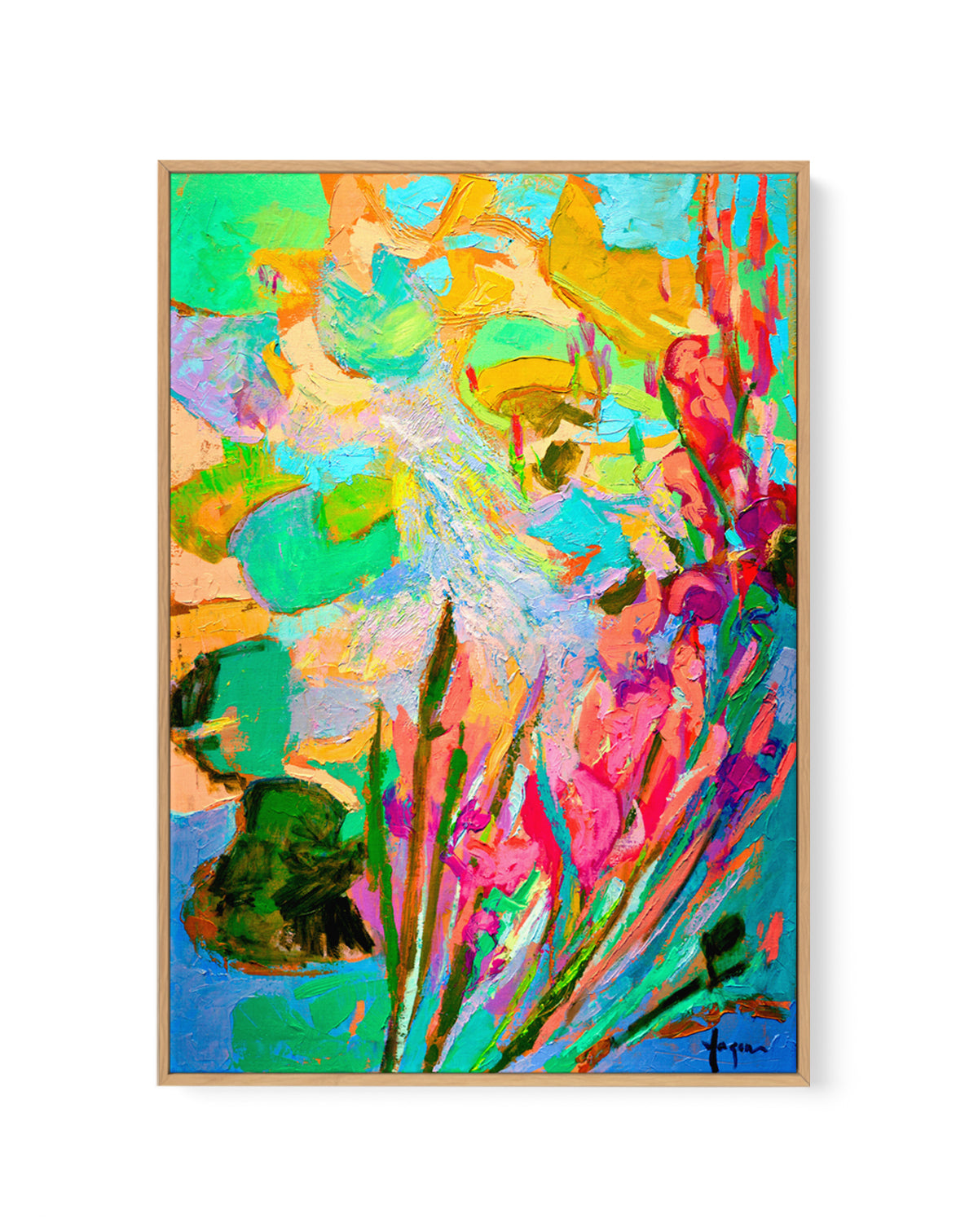Vibrant Garden Bliss by Dorothy Fagan | Framed Canvas Art Print