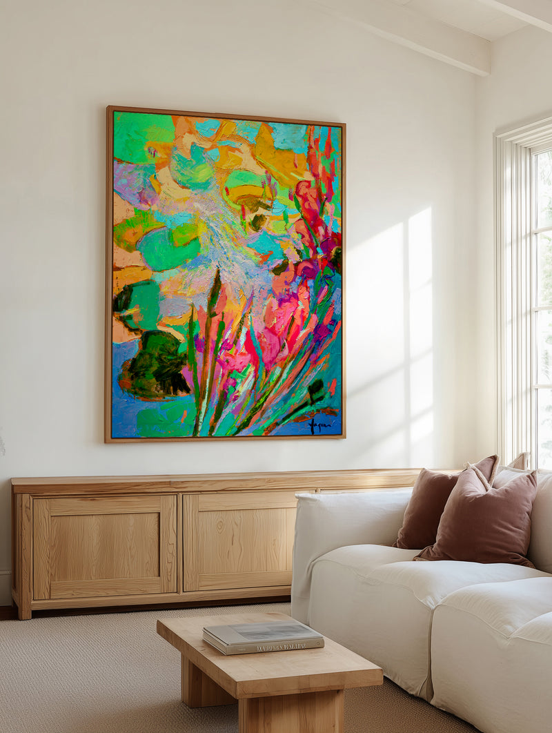 Vibrant Garden Bliss by Dorothy Fagan | Framed Canvas Art Print