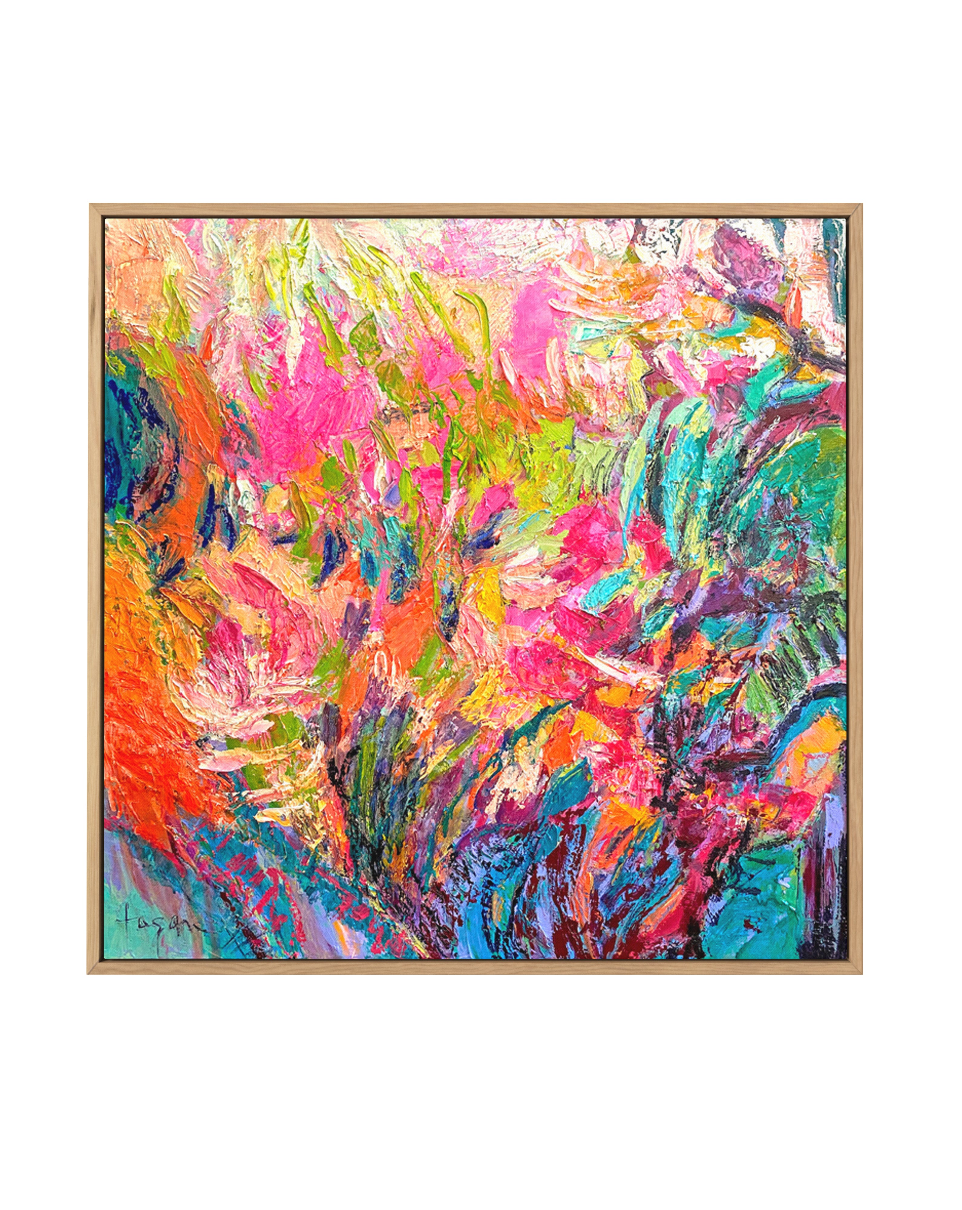 Vibrant Garden Burst by Dorothy Fagan | Framed Canvas Art Print