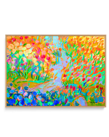 Vibrant Garden Path by Dorothy Fagan | Framed Canvas Wall Art