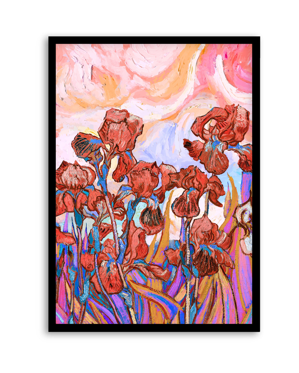Vibrant Iris Field by Mathieu Jeuf | Art Print