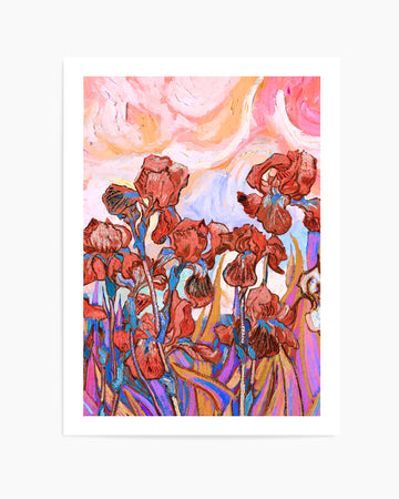Vibrant Iris Field by Mathieu Jeuf | Art Print