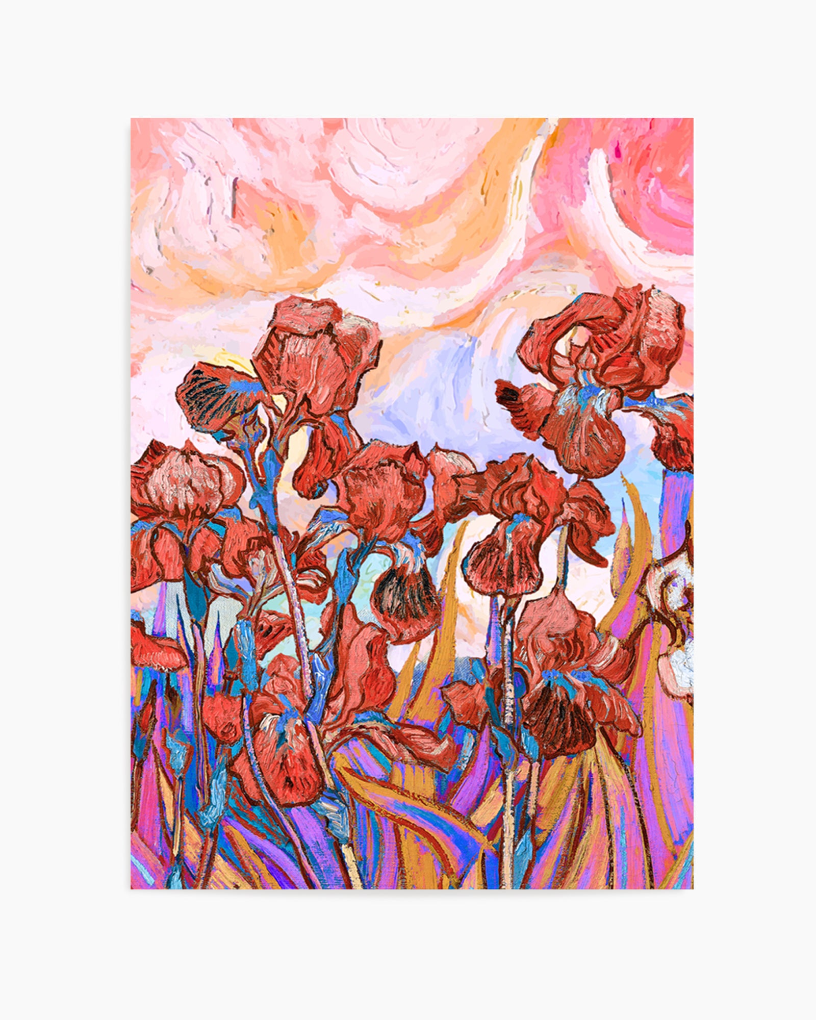 Vibrant Iris Field by Mathieu Jeuf | Art Print