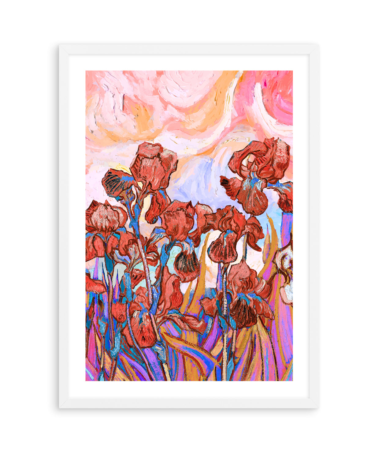 Vibrant Iris Field by Mathieu Jeuf | Art Print