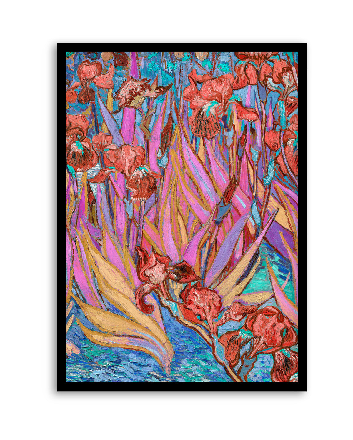 Vibrant Iris Garden by Mathieu Jeuf | Art Print
