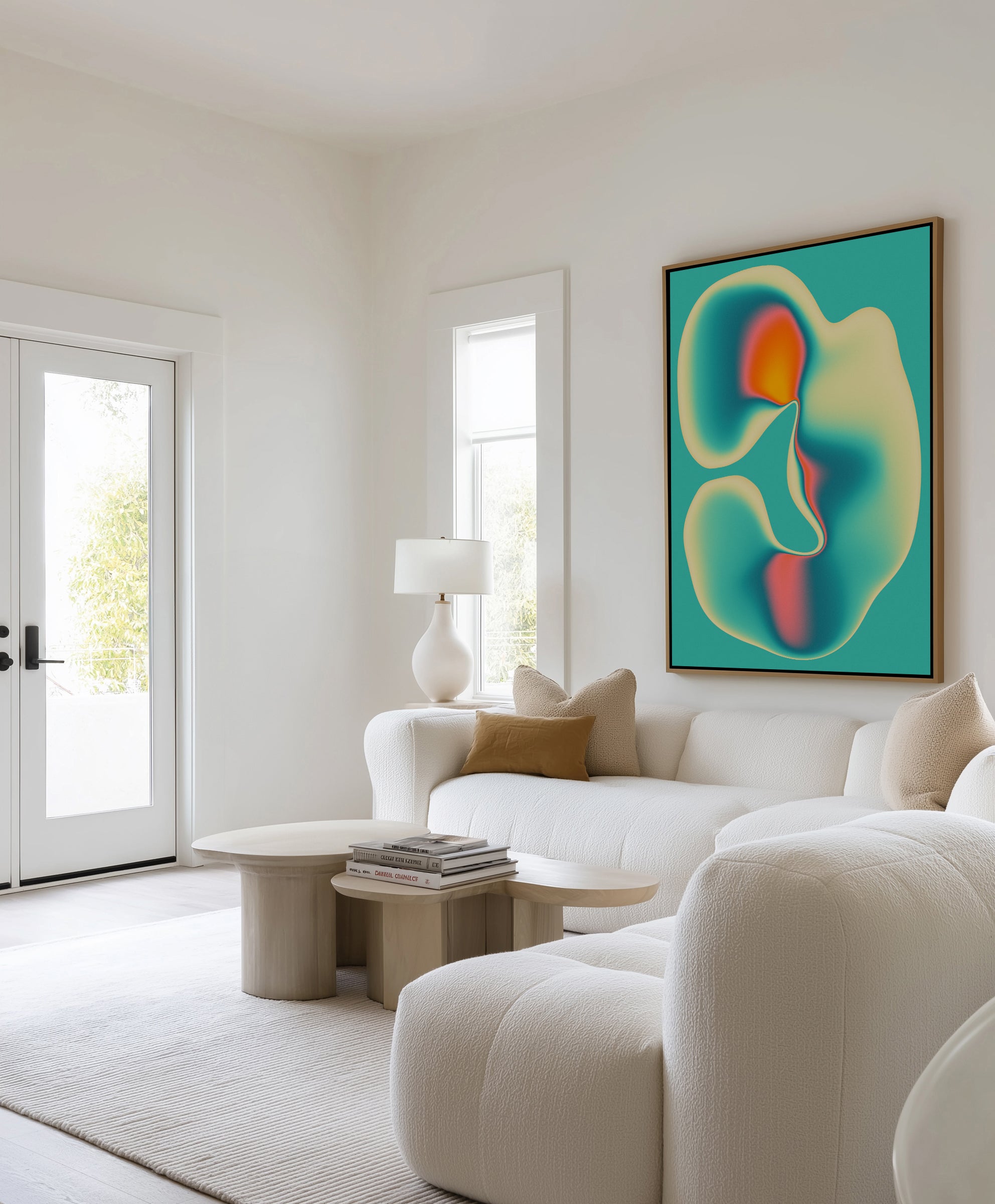 Vibrant Organic Flow by Jazzberry Blue | Framed Canvas Art Print