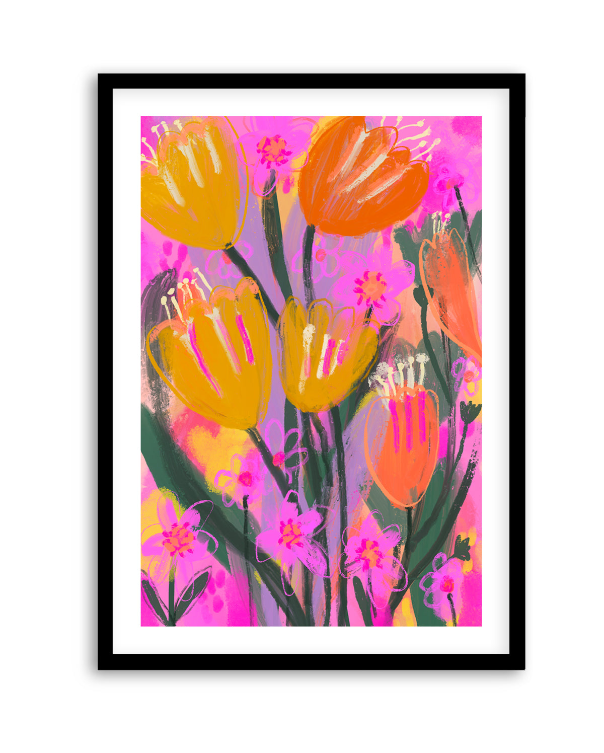 Vibrant Petal Dance by Treechild | Art Print