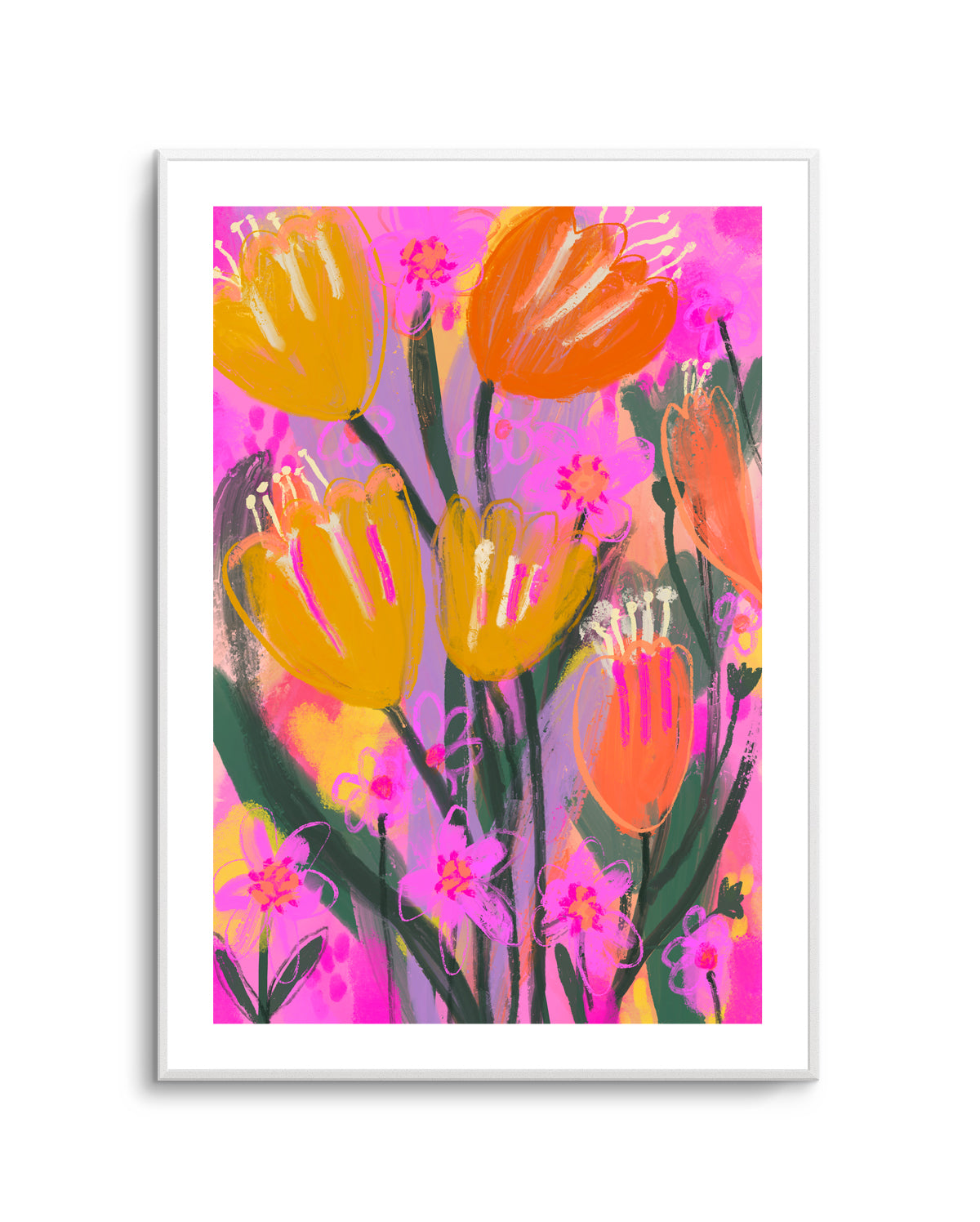 Vibrant Petal Dance by Treechild | Art Print