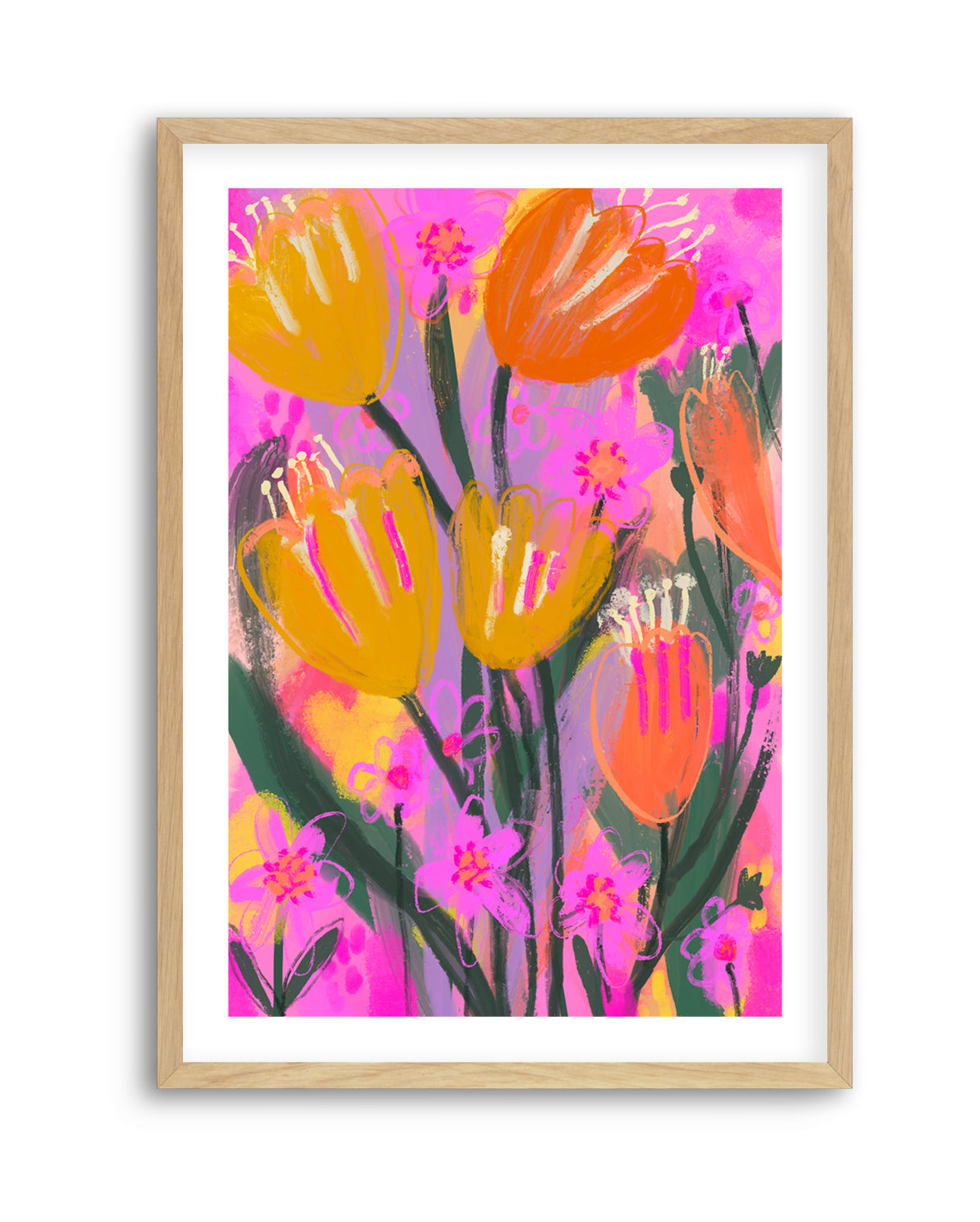 Vibrant Petal Dance by Treechild | Art Print