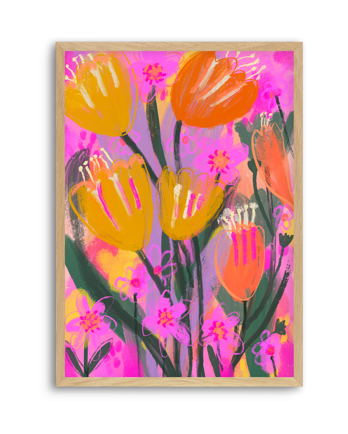 Vibrant Petal Dance by Treechild | Art Print