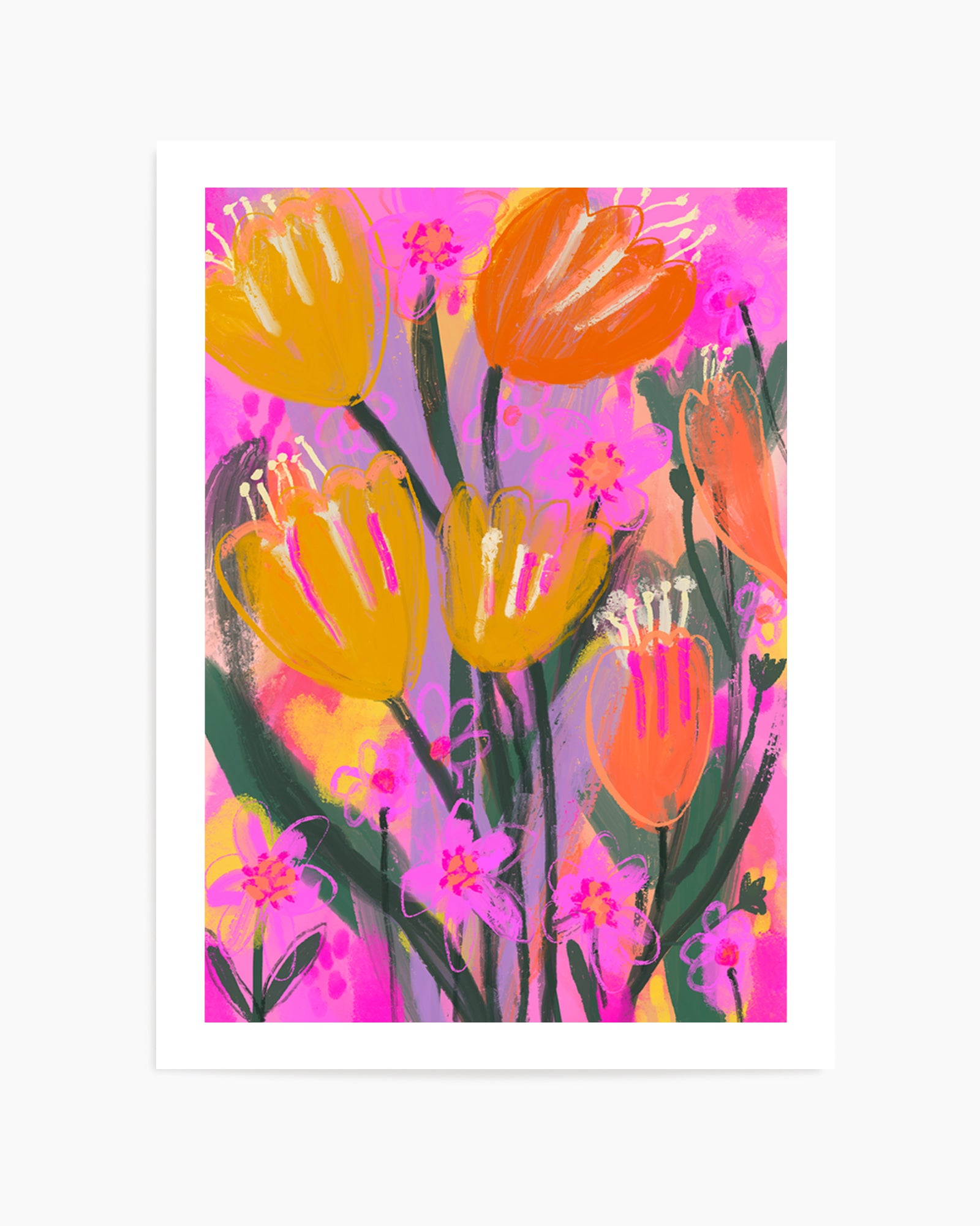 Vibrant Petal Dance by Treechild | Art Print