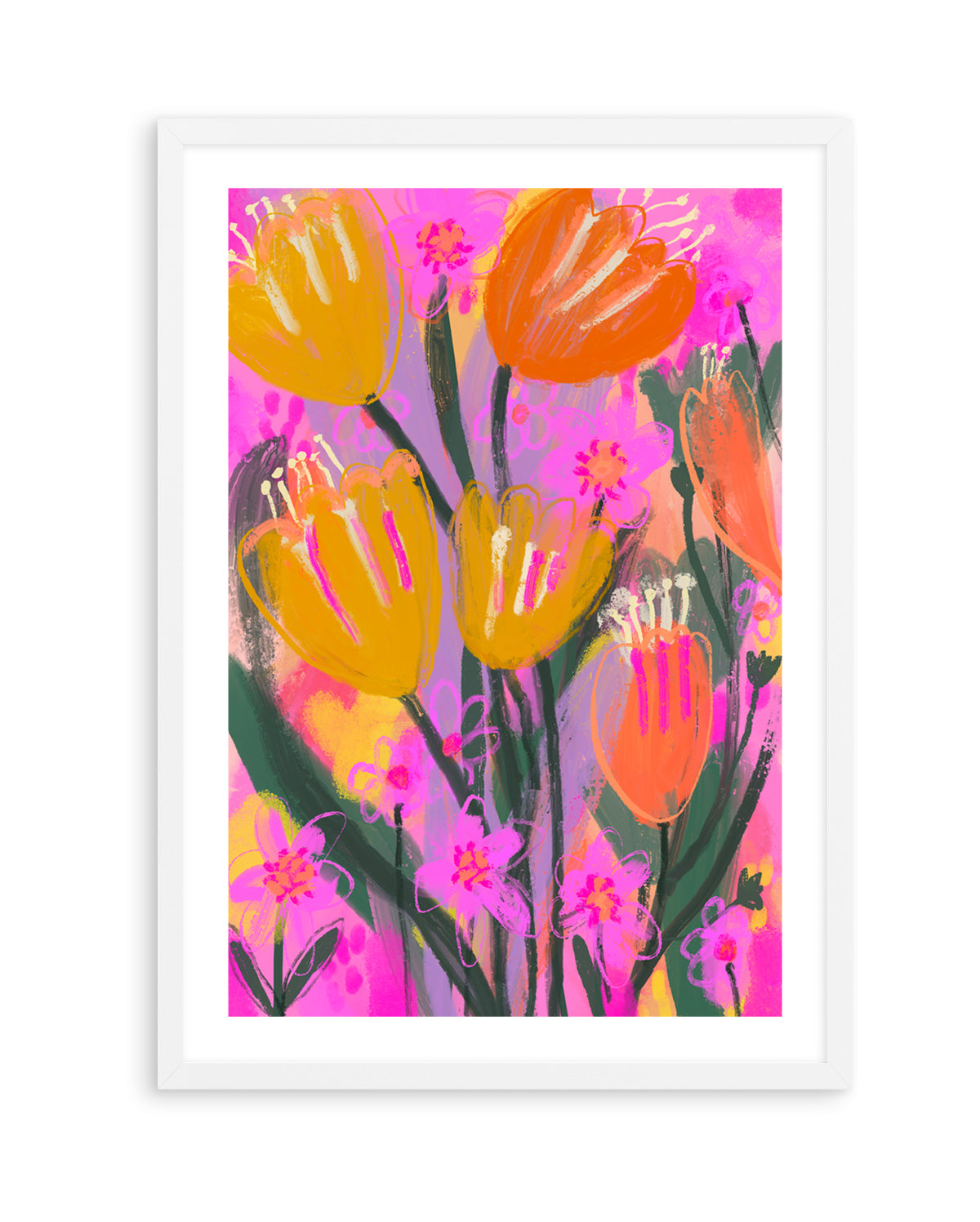 Vibrant Petal Dance by Treechild | Art Print