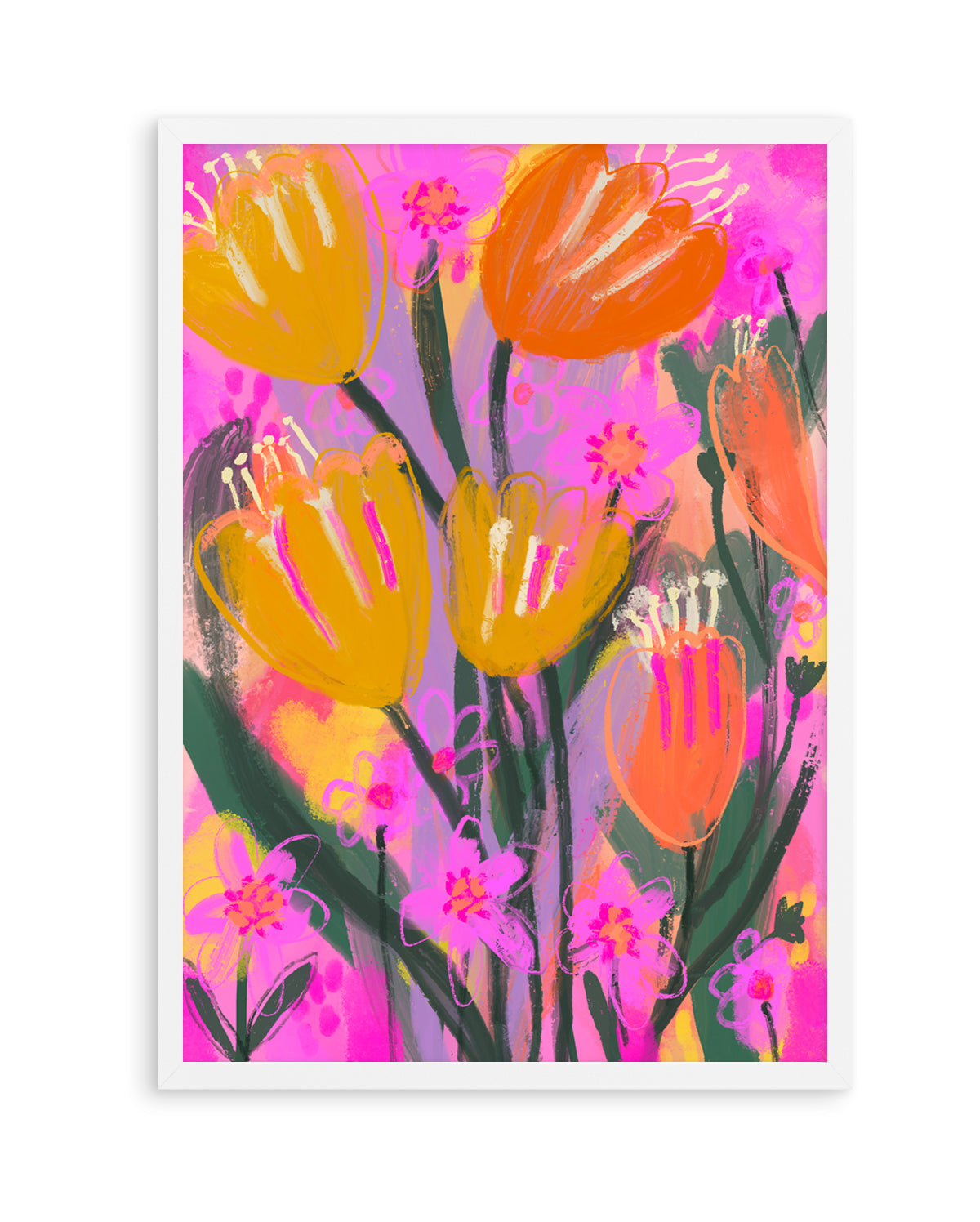 Vibrant Petal Dance by Treechild | Art Print