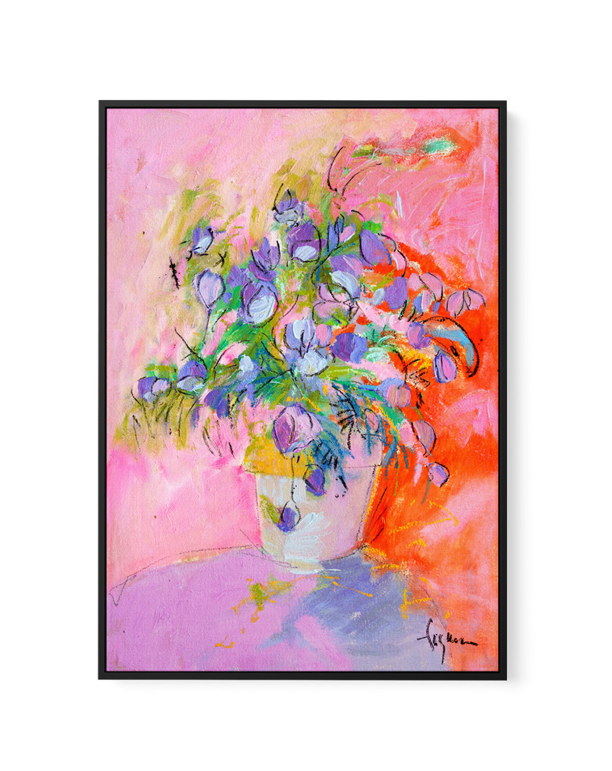 Vibrant Petals by Dorothy Fagan | Framed Canvas Art Print