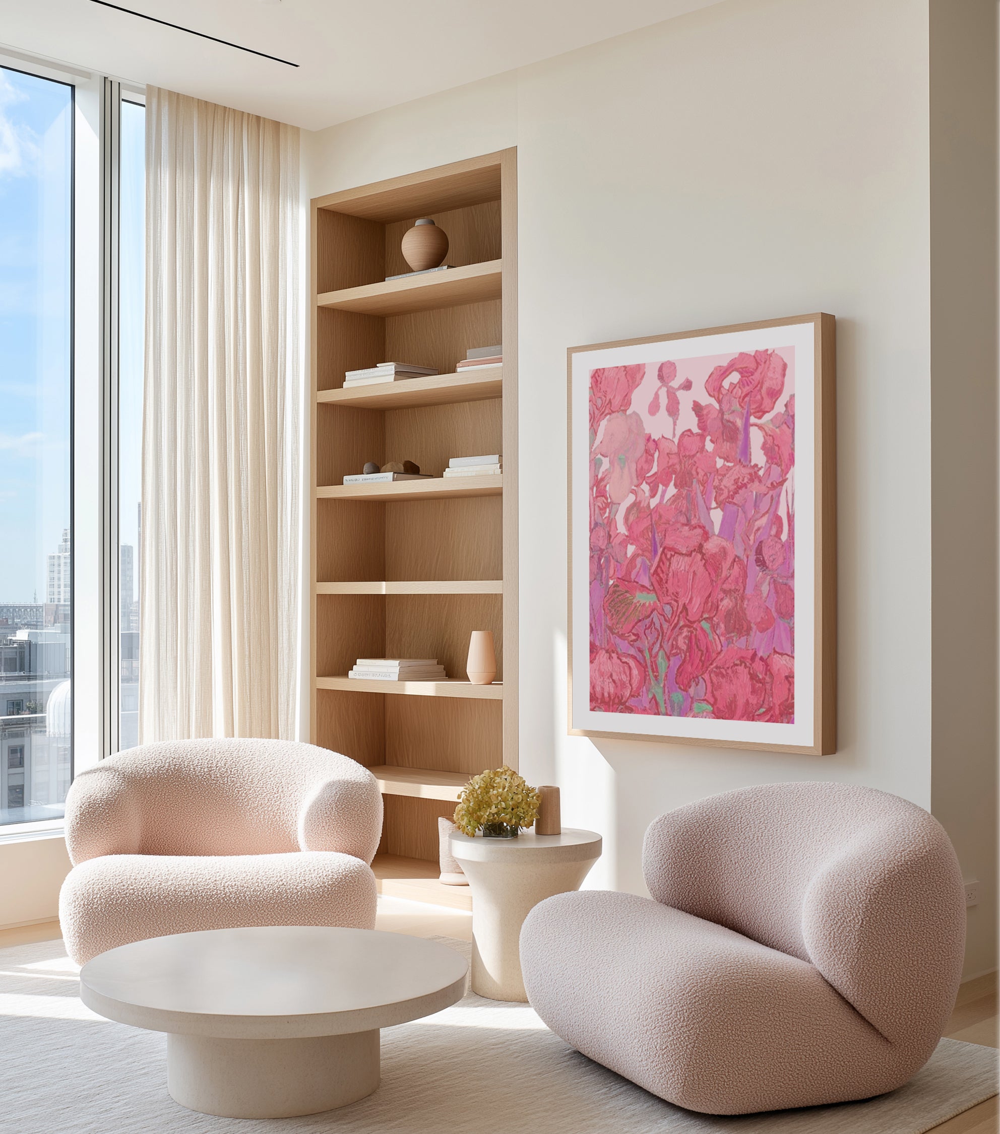 Vibrant Pink Irises by Mathieu Jeuf | Art Print