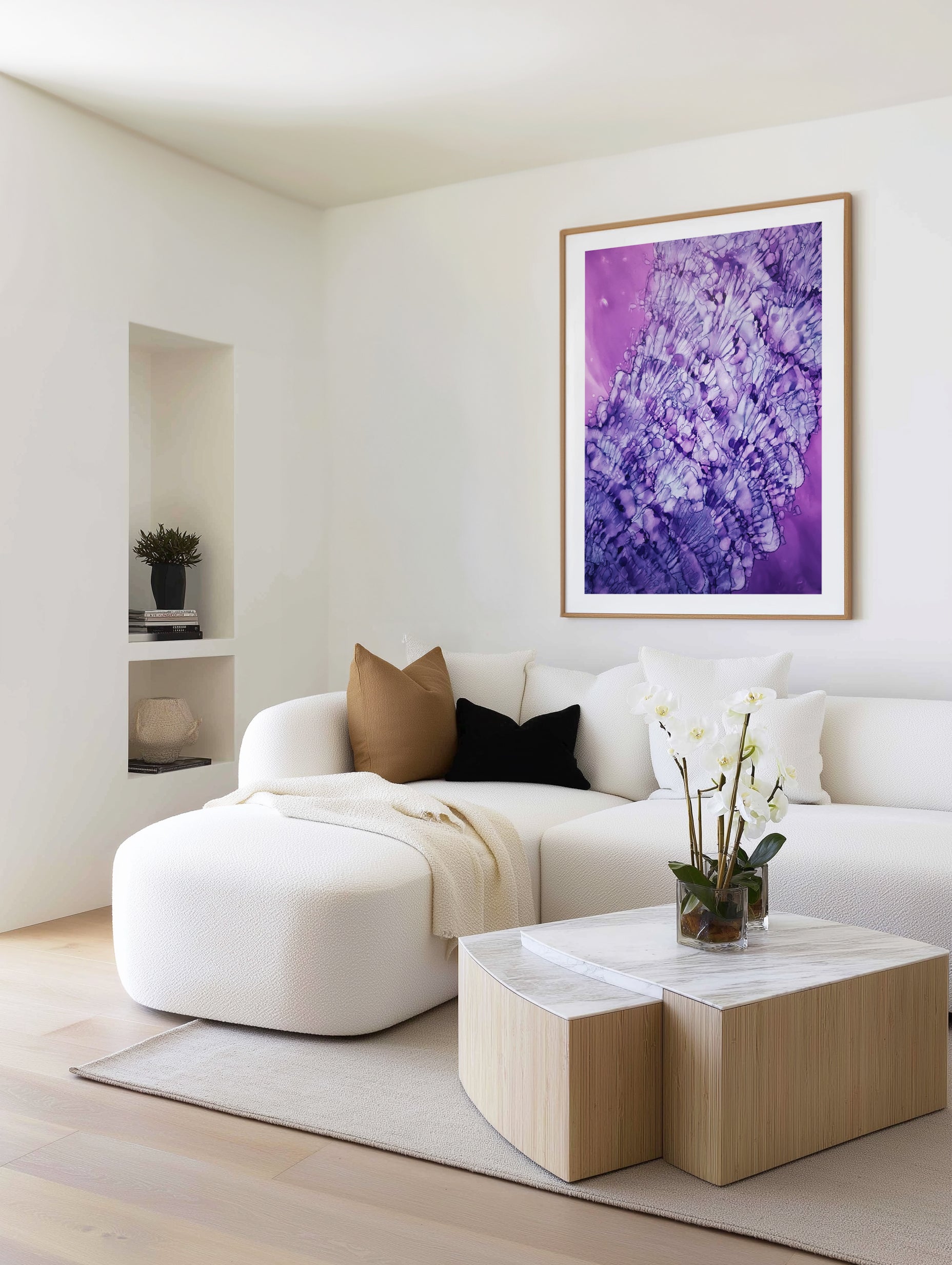 Vibrant Purple Fluidity by Tara Mann | Art Print