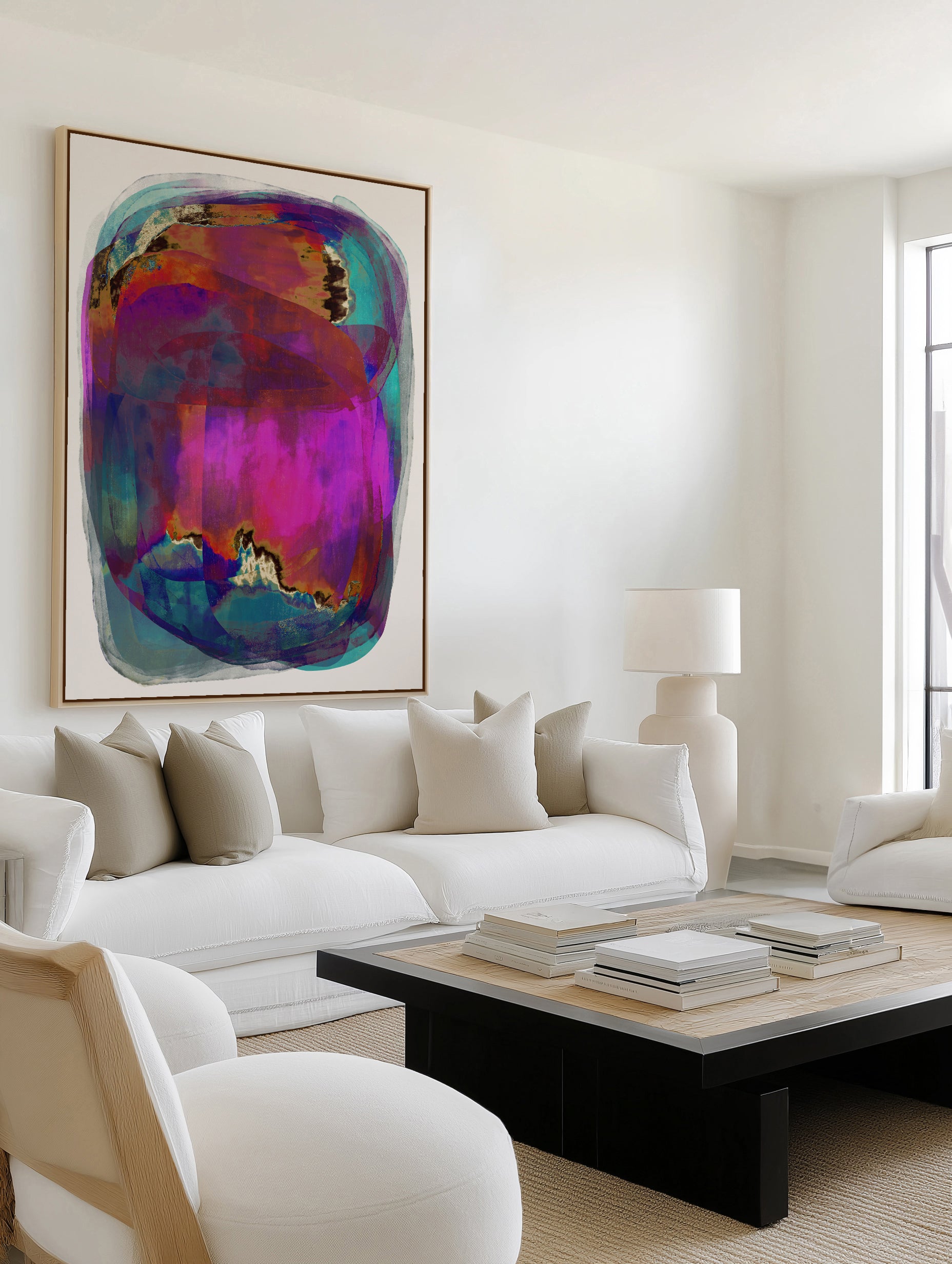Vibrant Whirlwind by Treechild | Framed Canvas Art Print