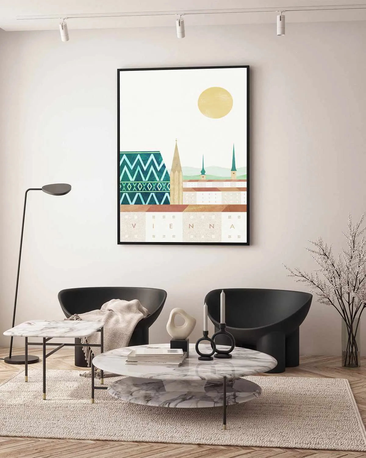 Vienna by Henry Rivers | Framed Canvas Art Print from Olive et Oriel where you can shop wallpaper and artworks online