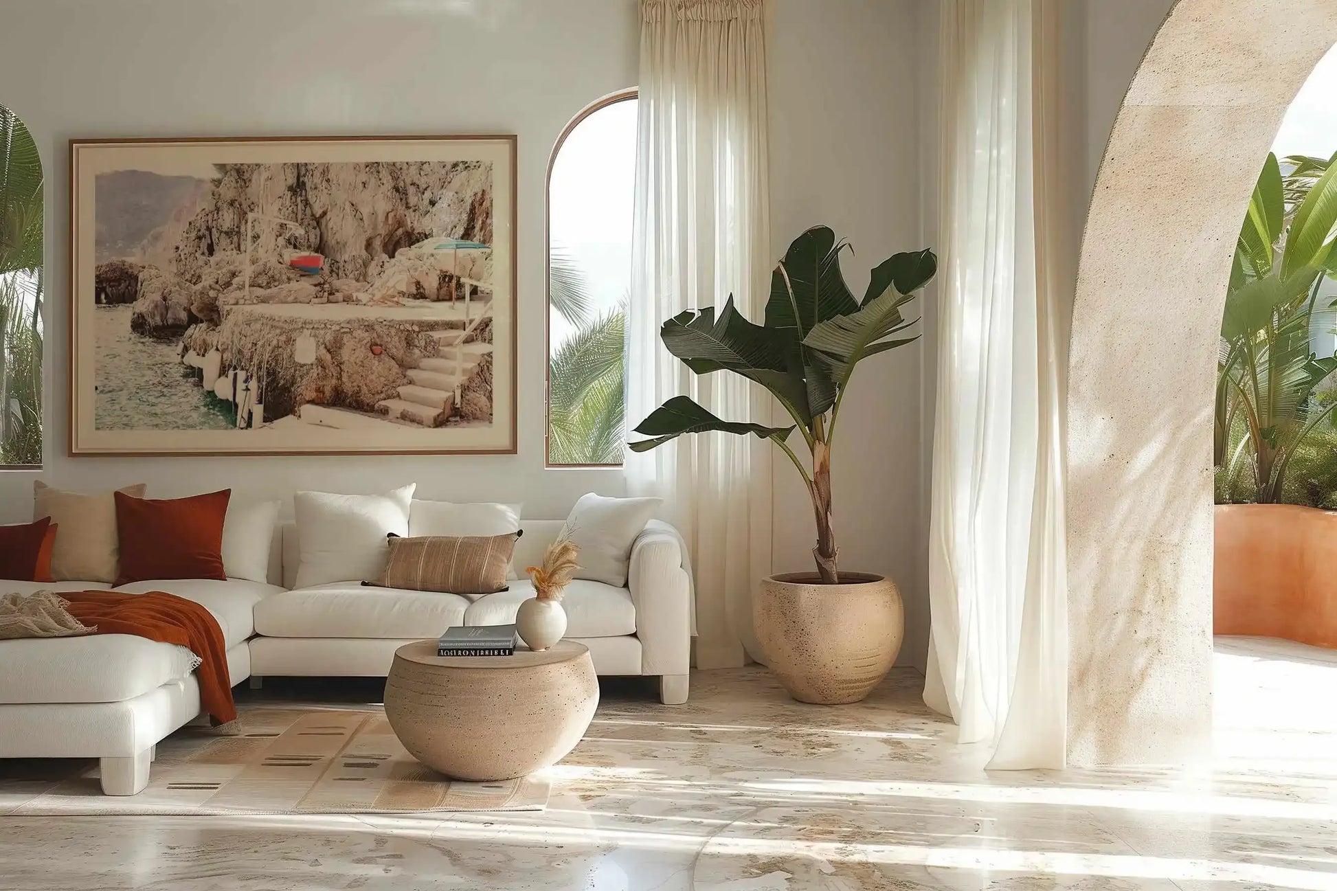 View From Fontelina Art Print from Olive et Oriel where you can shop wallpaper and artworks online