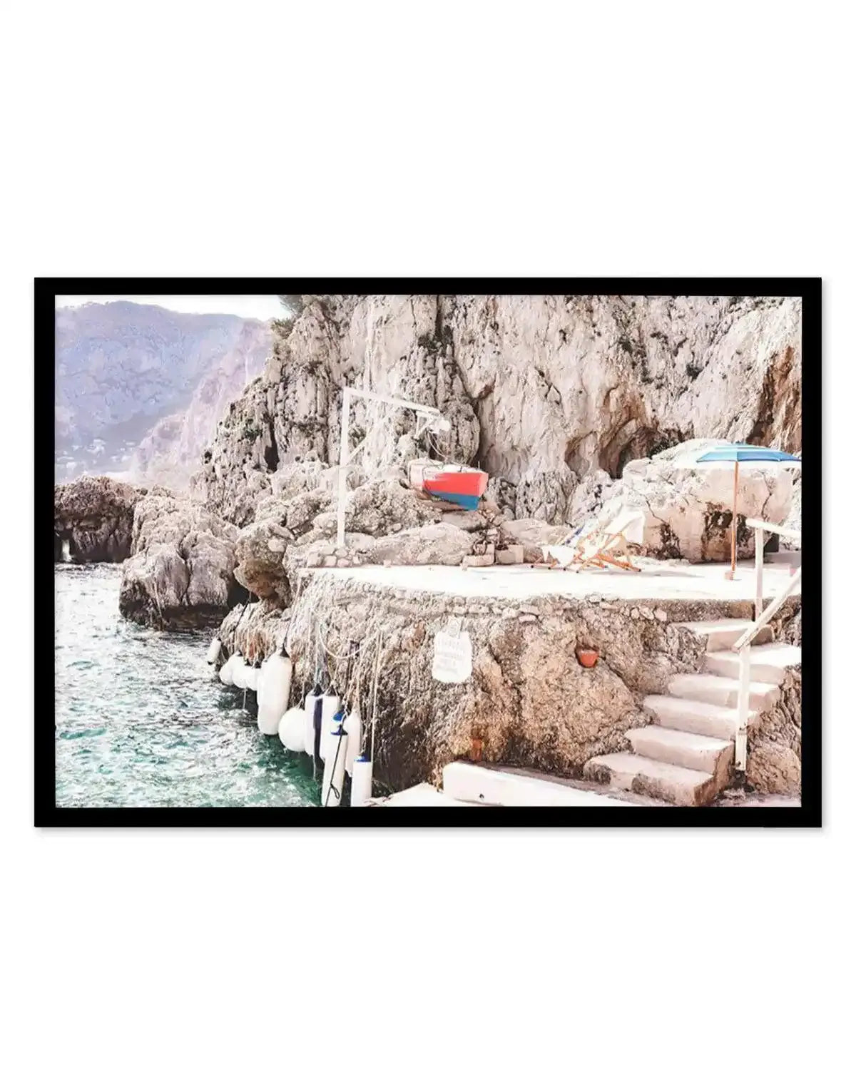 View From Fontelina Art Print from Olive et Oriel where you can shop wallpaper and artworks online