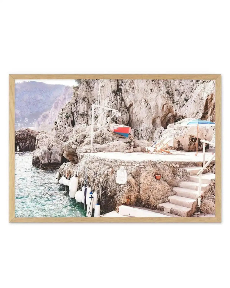 View From Fontelina Art Print from Olive et Oriel where you can shop wallpaper and artworks online