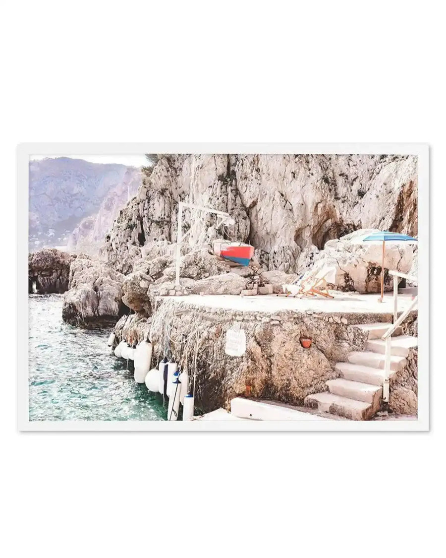 View From Fontelina Art Print from Olive et Oriel where you can shop wallpaper and artworks online