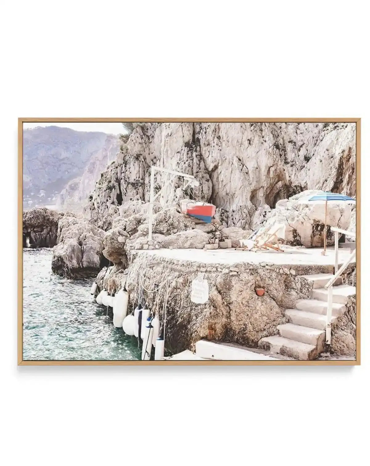 View From Fontelina | Framed Canvas-CANVAS-You can shop wall art online with Olive et Oriel for everything from abstract art to fun kids wall art. Our beautiful modern art prints and canvas art are available from large canvas prints to wall art paintings and our proudly Australian artwork collection offers only the highest quality framed large wall art and canvas art Australia - You can buy fashion photography prints or Hampton print posters and paintings on canvas from Olive et Oriel and have t