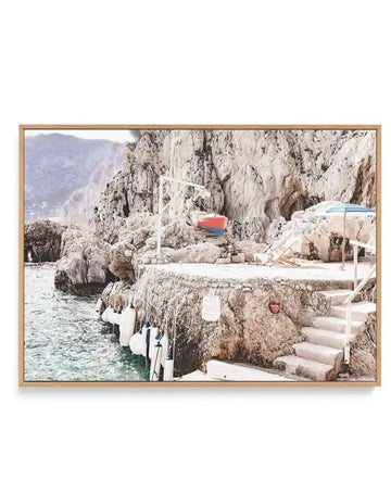View From Fontelina | Framed Canvas-CANVAS-You can shop wall art online with Olive et Oriel for everything from abstract art to fun kids wall art. Our beautiful modern art prints and canvas art are available from large canvas prints to wall art paintings and our proudly Australian artwork collection offers only the highest quality framed large wall art and canvas art Australia - You can buy fashion photography prints or Hampton print posters and paintings on canvas from Olive et Oriel and have t