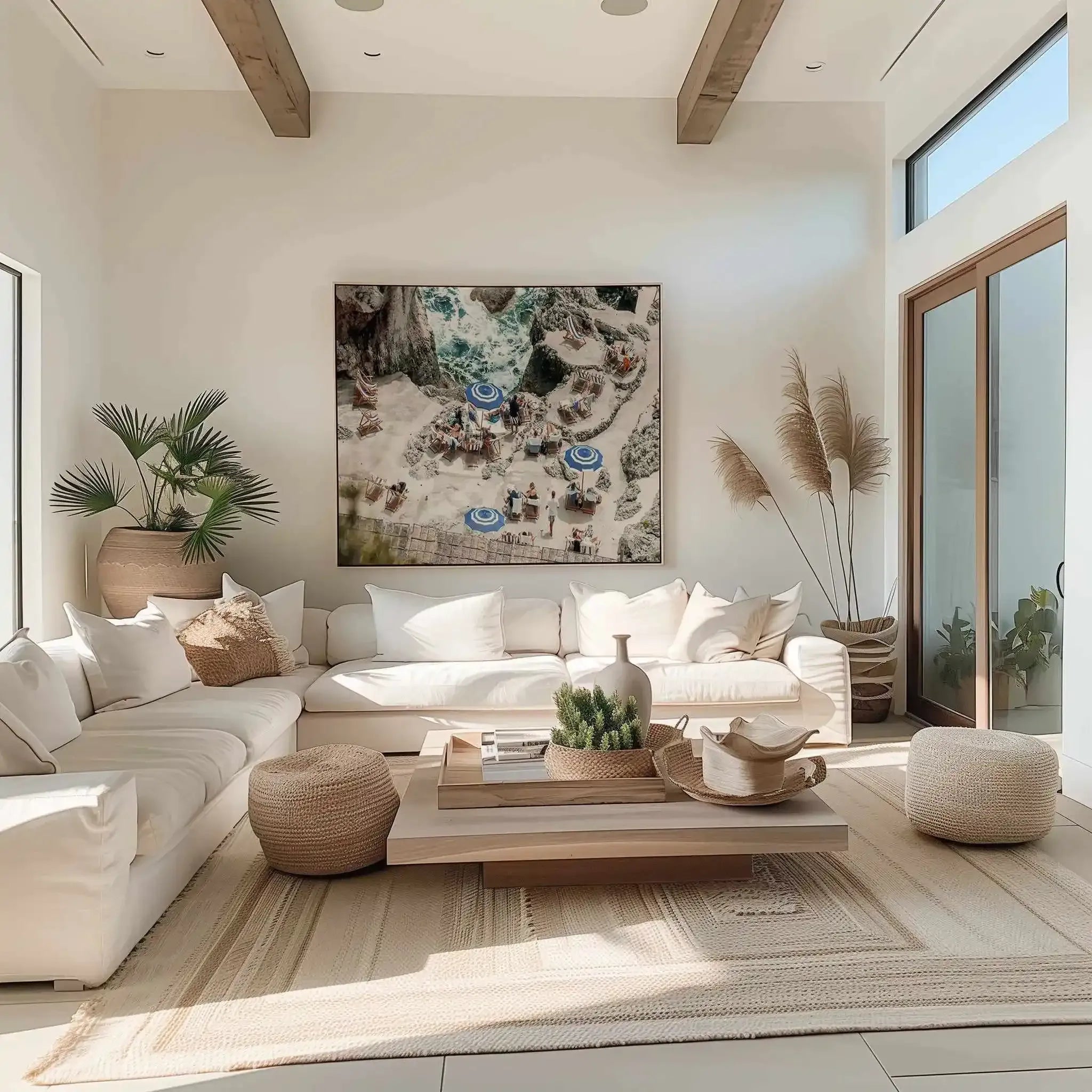 View to Fontelina | Framed Canvas Art Print from Olive et Oriel where you can shop wallpaper and artworks online